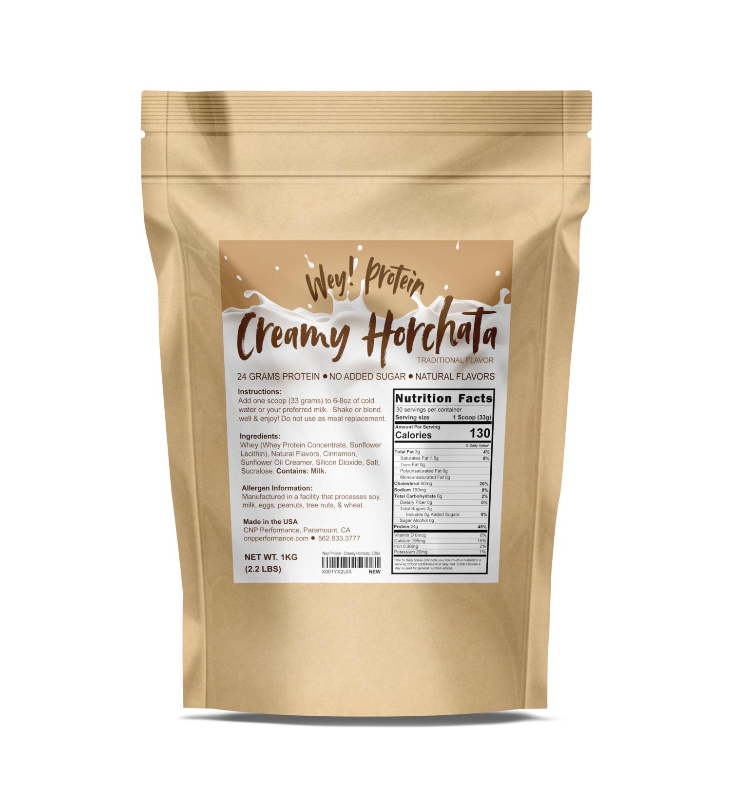 Horchata - Whey Protein Traditional Mexican Flavor Sugar-Free Gluten-Free 23g Protein Made in USA (30 Servings 2.2lbs) Horchata 2.2 Pound (Pack of 1) - Buy Online on GoSupps.com