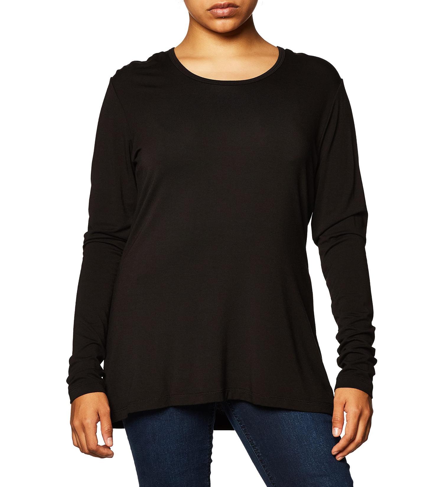 Women's Soft Crew Neck Underscrub Long Sleeve Tee Shirt - Large Black | 4881 Workwear Originals - Buy Online on GoSupps.com