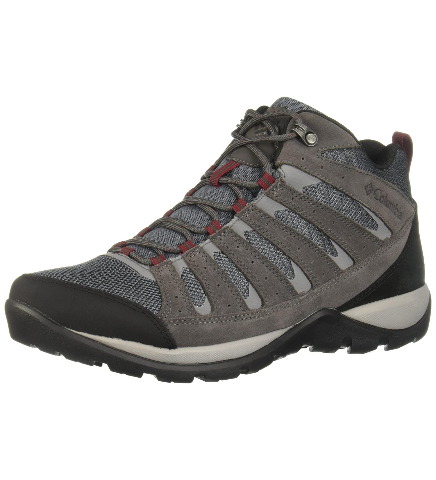 Columbia Men's Redmond V2 Mid Waterproof Hiking Boot - Size 12, Graphite/Red Jasper - Buy Online on GoSupps.com
