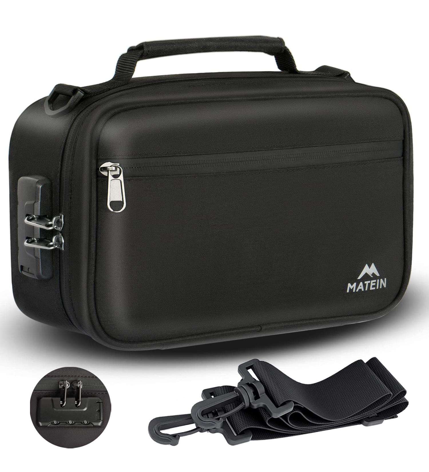 Smell Proof Bag with Combination Lock - Travel Storage Case with Shoulder Strap - Scent Proof Stash Box for Men & Women - Buy Online on GoSupps.com