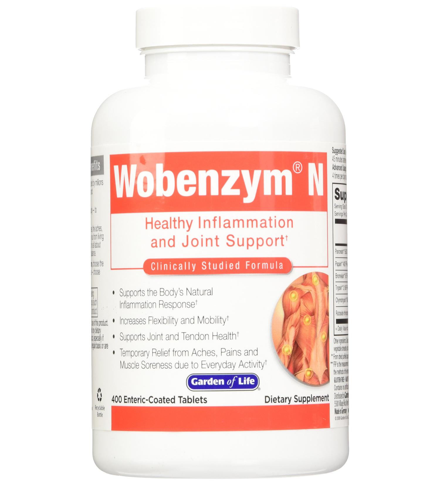 Wobenzym N Joint Health - 400 Enteric-Coated Tablets for Fast Relief - Buy Online on GoSupps.com