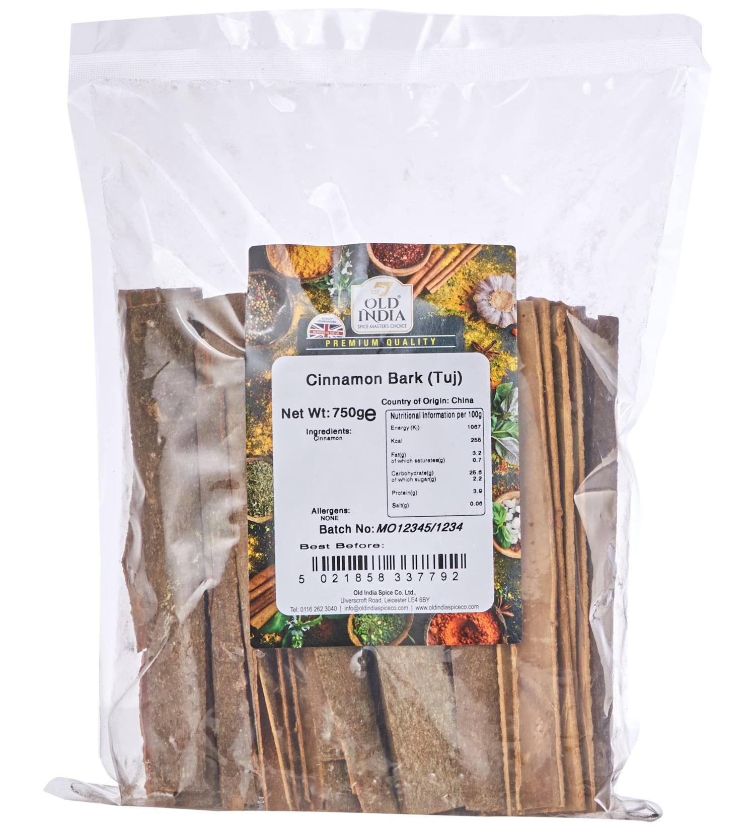 Old India Cinnamon Bark (Tuj) 750g - Premium Quality Spices | Pack of 1 - Buy Online on GoSupps.com