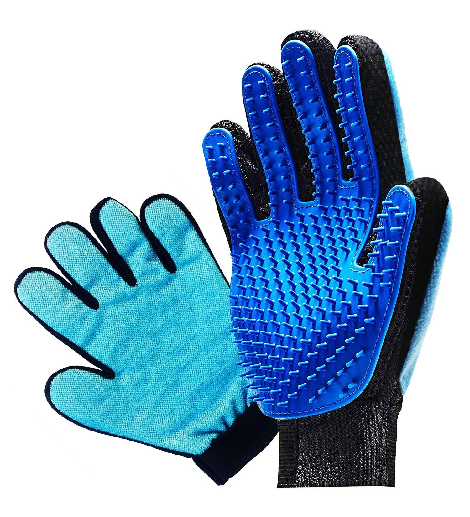 iQ-Pet Grooming Glove - 2 Sides: Rubber & Microfiber for Effortless Pet Care | International Shipping Available - Buy Online on GoSupps.com