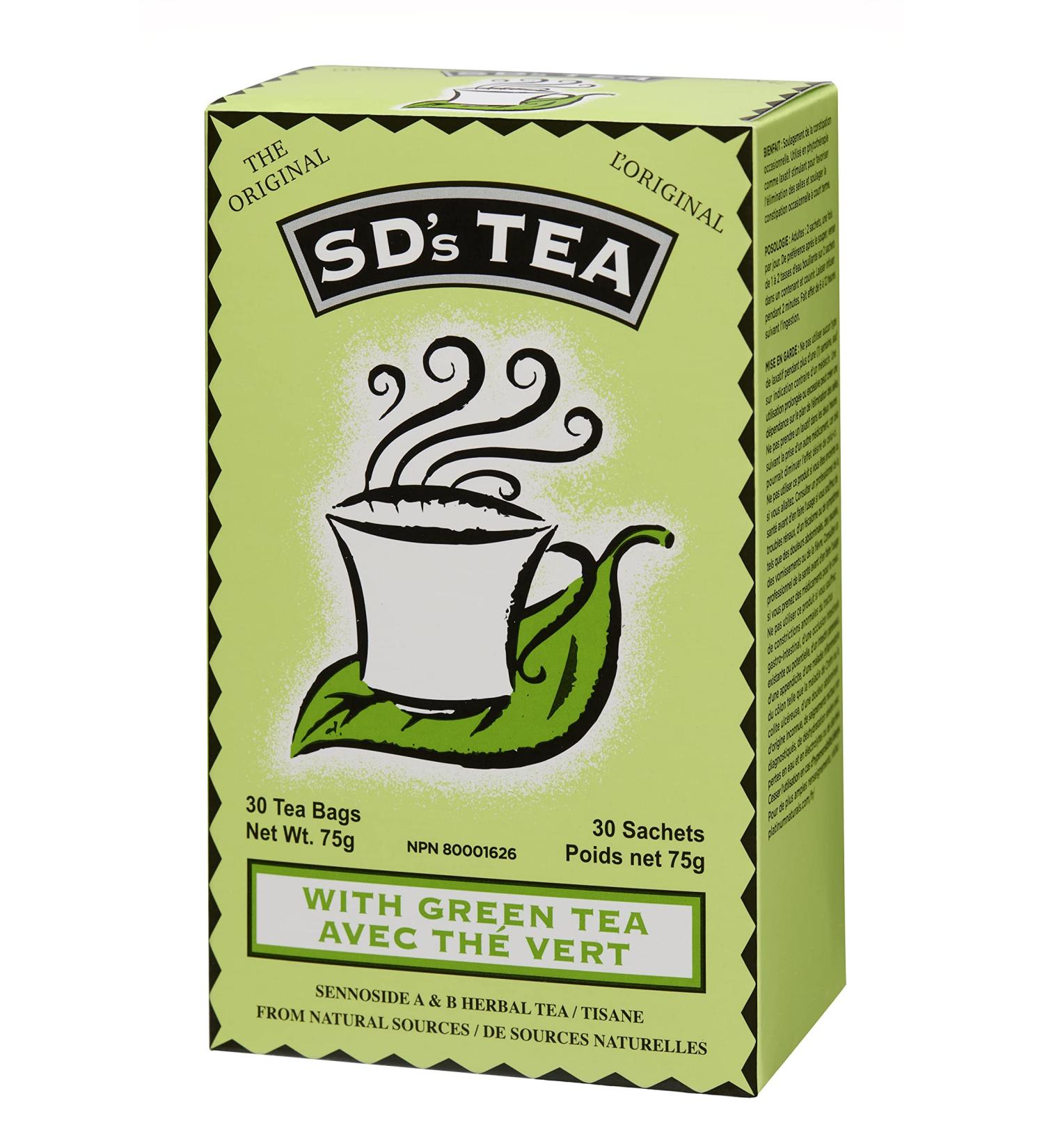 Platinum Naturals SD's Green Tea 30 Bags - Herbal Blend - Fruit & Spice Infusion for Digestive Support & Gentle Regularity Natural Ingredients for Healthy Digestion & Weight Management - Buy Online on GoSupps.com