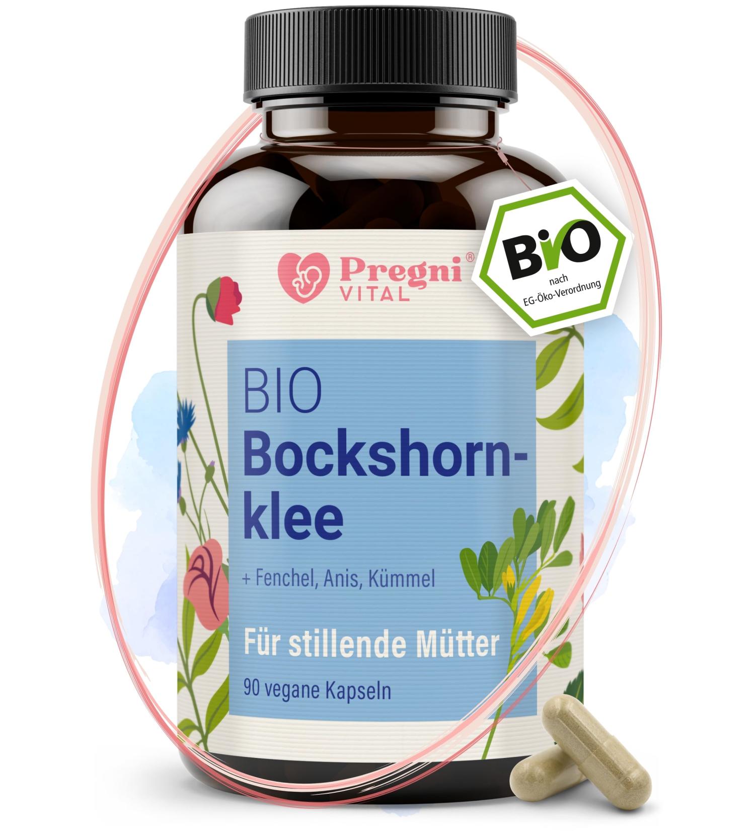 Buy Organic Activated Fenugreek Capsules for Breastfeeding Mothers - Natural Herbal Supplement with Fennel Caraway & Anise by PregniVital - 90 Capsules - Buy Online on GoSupps.com