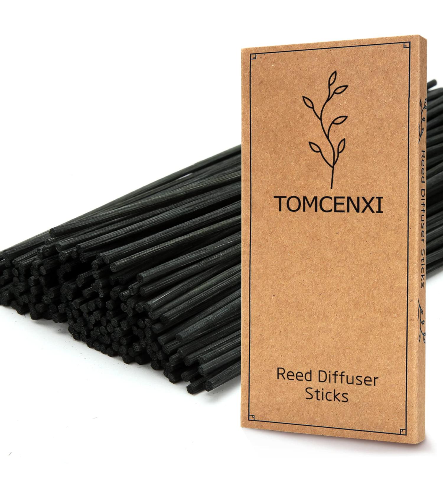 Tomcenxi Black Reed Diffuser Sticks - 19 cm Natural Rattan Aroma Sticks for Essential Oils | Perfect for Home & Office - Buy Online on GoSupps.com