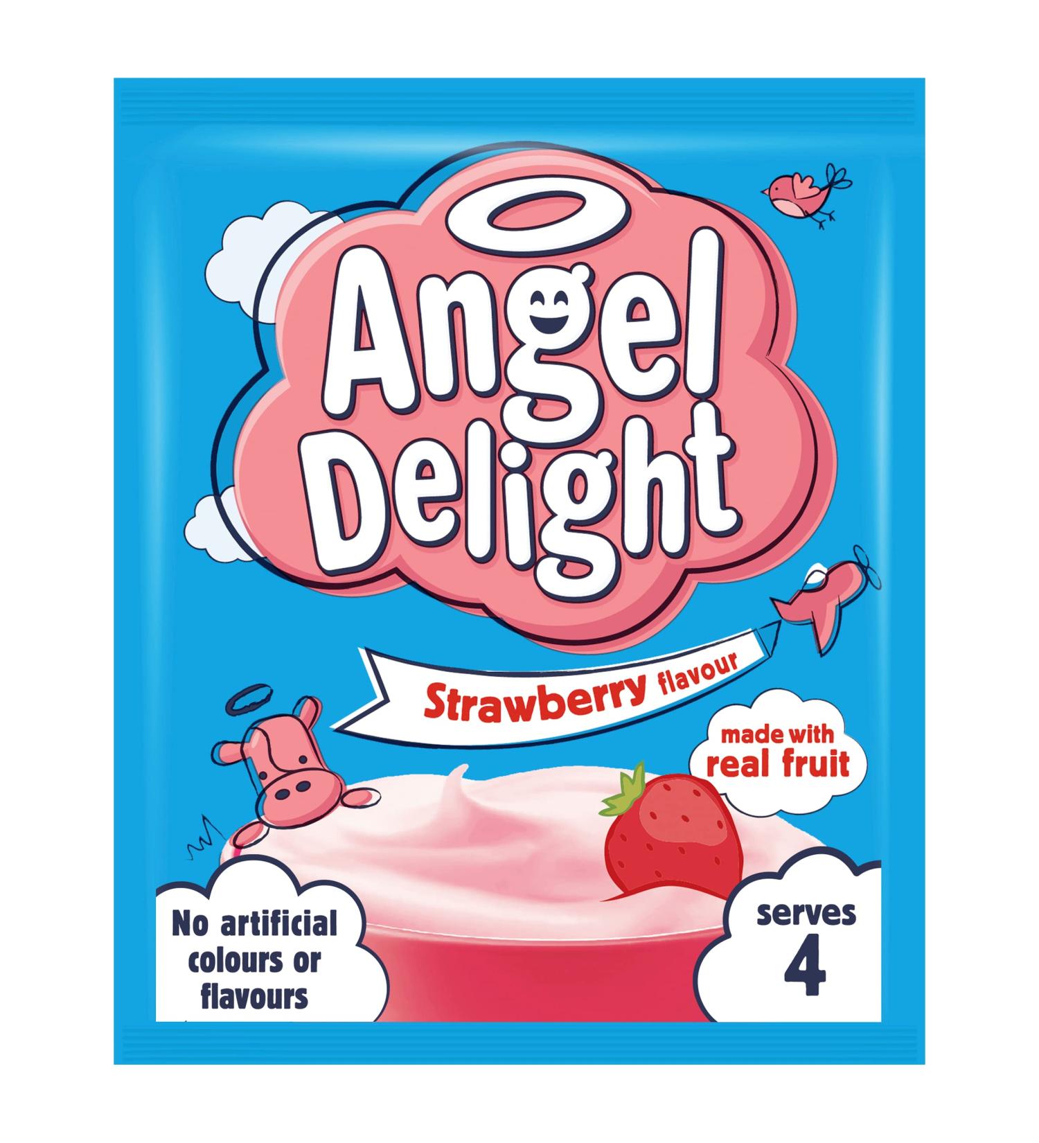 Angel Delight Strawberry Flavour Dessert Mix - 59g Sachet | Delicious and Easy to Prepare - Buy Online on GoSupps.com