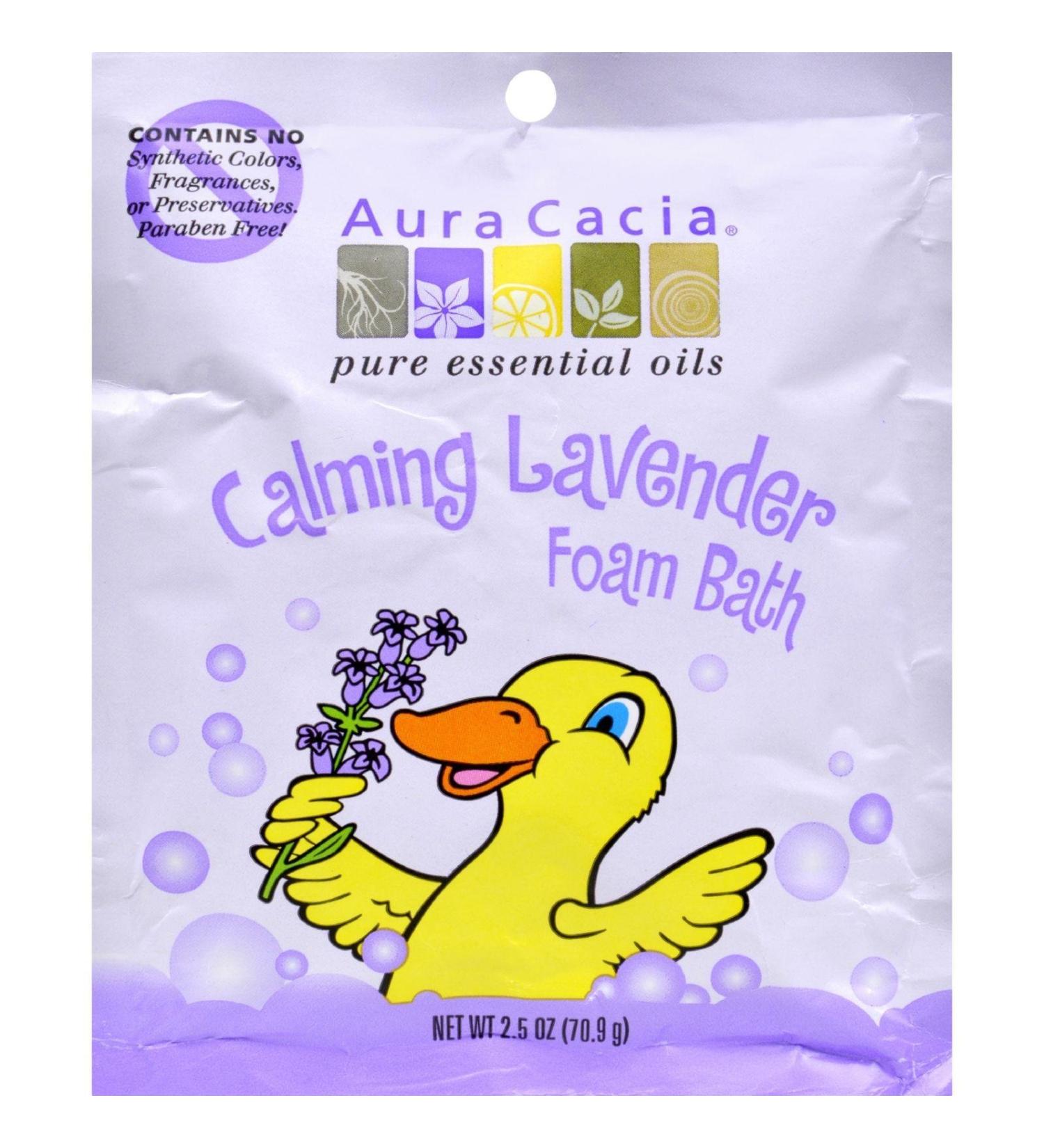 Aura Cacia Calming Foam Bath Lavender Essentials Oil 2.50 oz (Pack of 6)