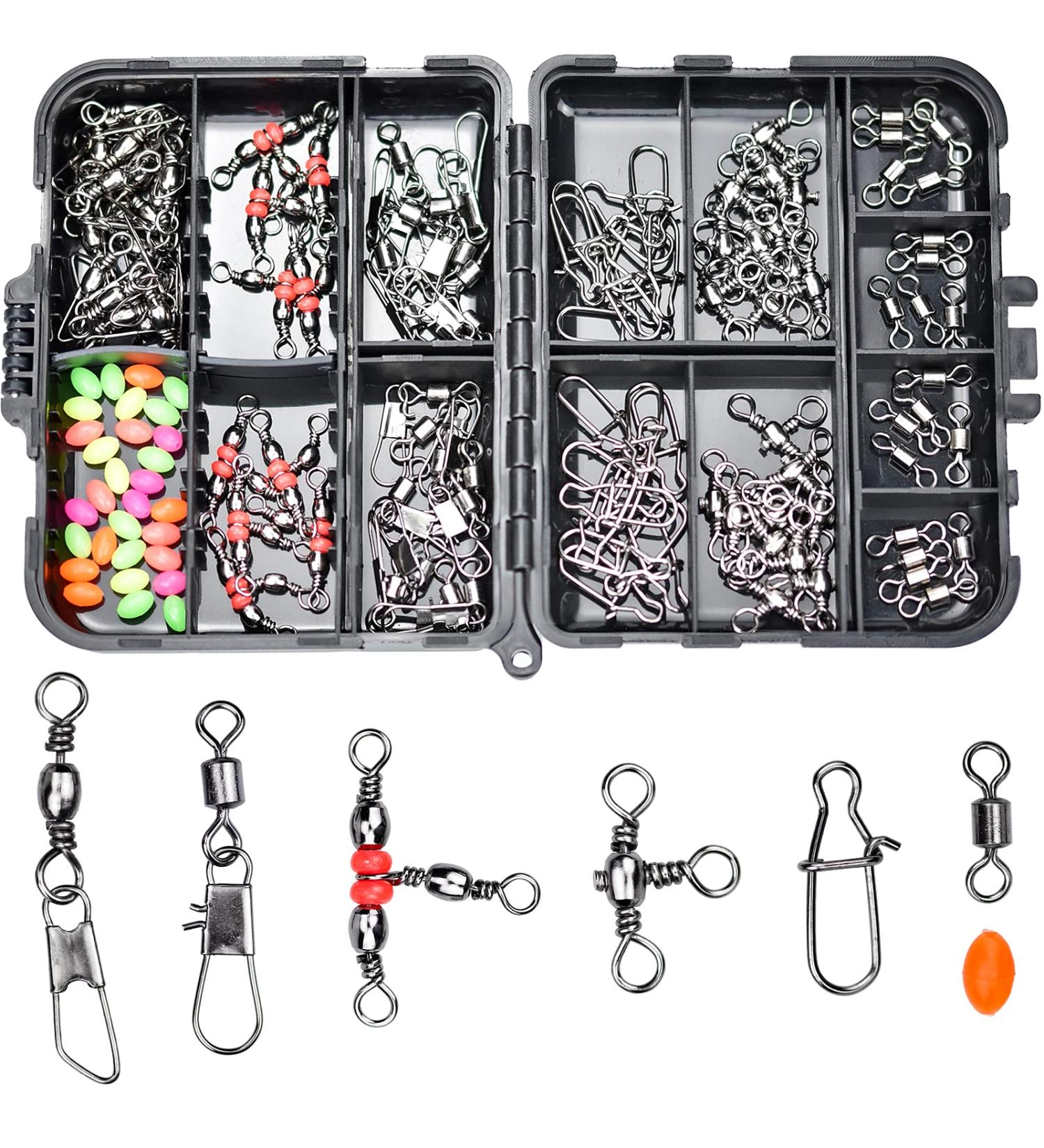 Museday 140 Box Fishing Accessories Kit | Ball Bearing Swivels Snaps & Clips | Complete Fishing Beads Set for International Shipping - Buy Online on GoSupps.com