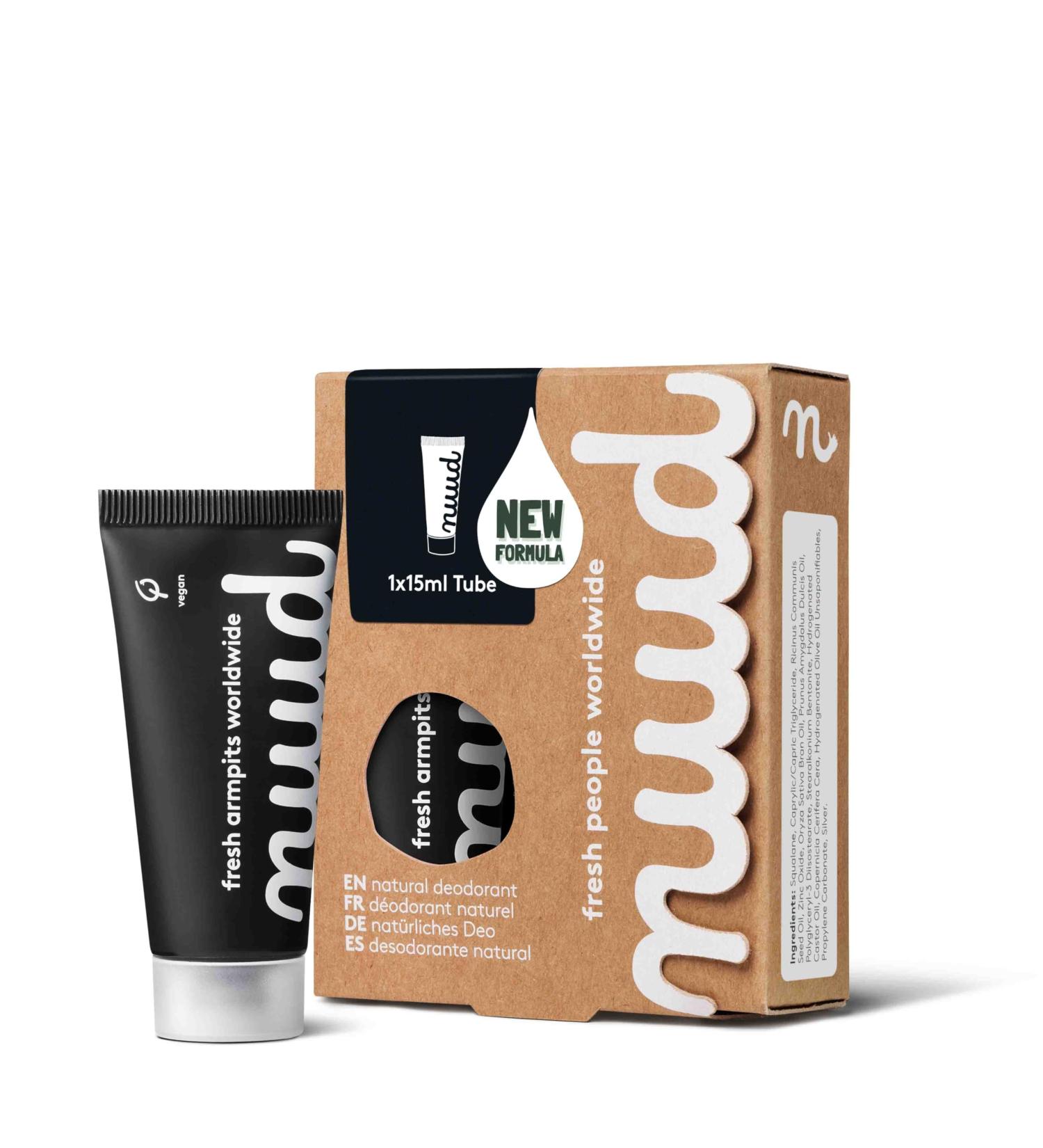 nuud Starter Black | 1 x 15ml | 100% natural vegan cream deodorant effective for 3 days no perfume aluminum or alcohol for women & men enough for 2 months dermatologically approved. - Buy Online on GoSupps.com