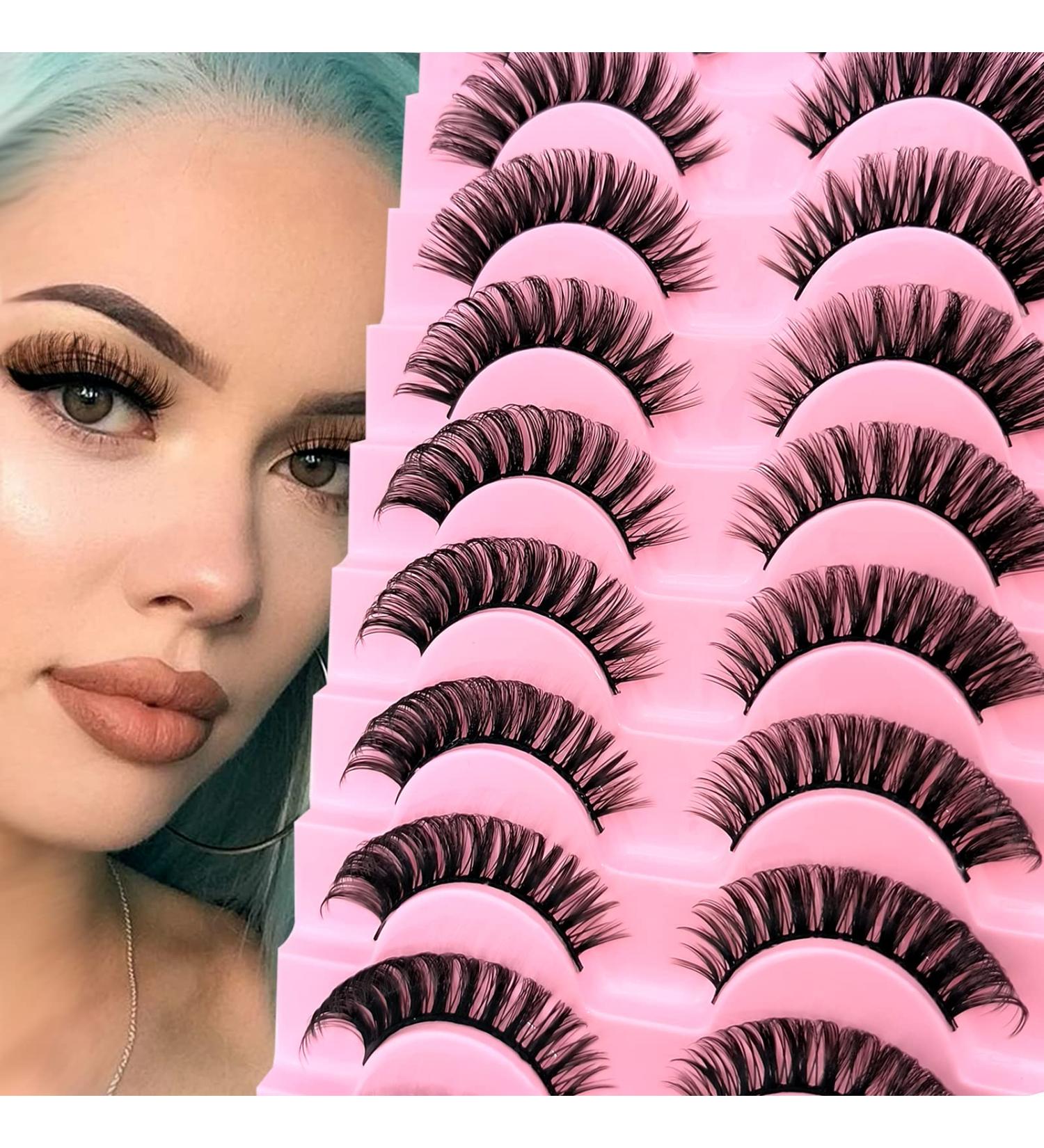 Buy 10 Couples 3D Russian False Eyelashes - Natural Look Curly Cat Eye D-Curl 22 | International Shipping Available - Buy Online on GoSupps.com