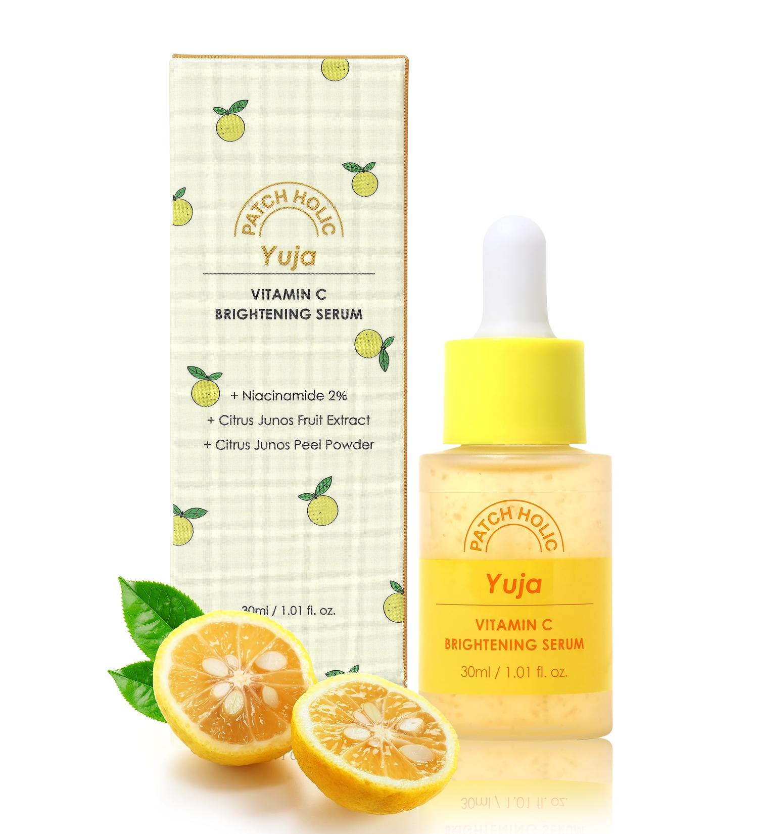 Yuja Vitamin C Brightening Serum - Niacinamide 2% & Citrus Junos Extract | 1.01 fl oz - Boost Glow & Radiance - Buy Online on GoSupps.com