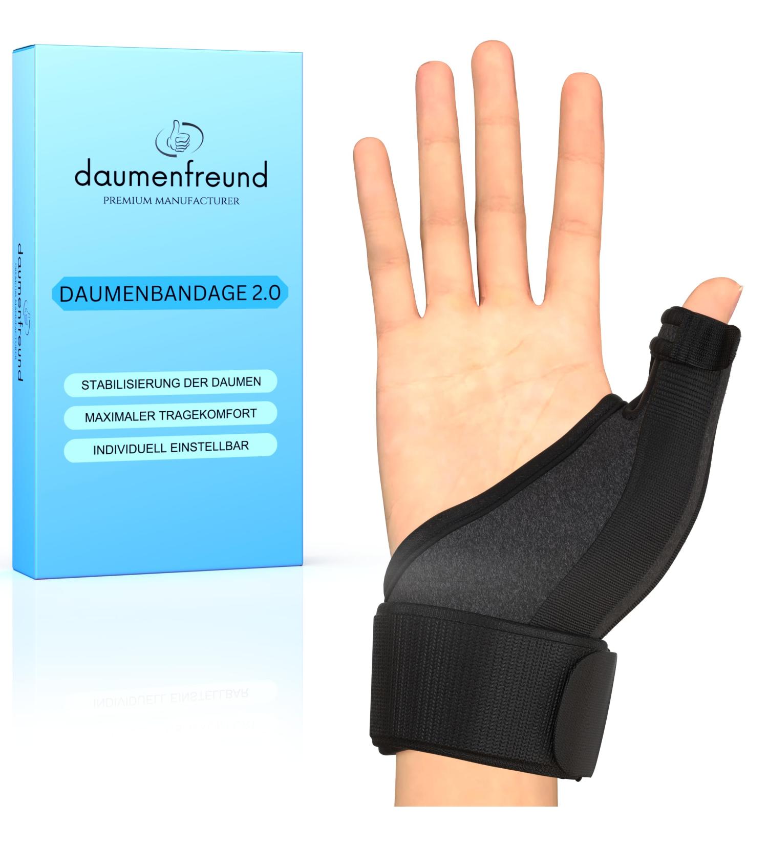 Thumb Friend Premium Thumb Bandage - Novelty 2024 | Thumb Support for Extra Stability - Orthosis for Right & Left Hand - Buy Online on GoSupps.com