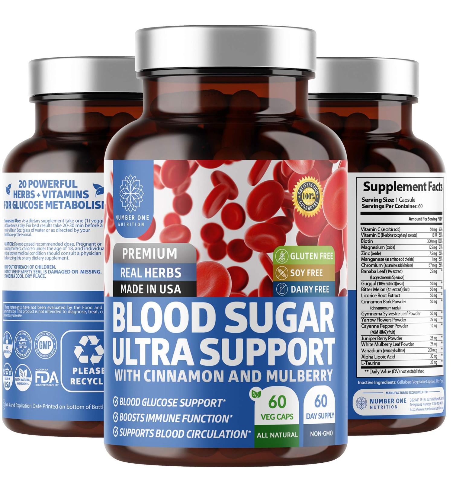 N1N Premium Blood Support: 20 Herbs & Multivitamins for Cardiovascular Health - 60 Caps, Gluten-Free, Non-GMO - Buy Online on GoSupps.com