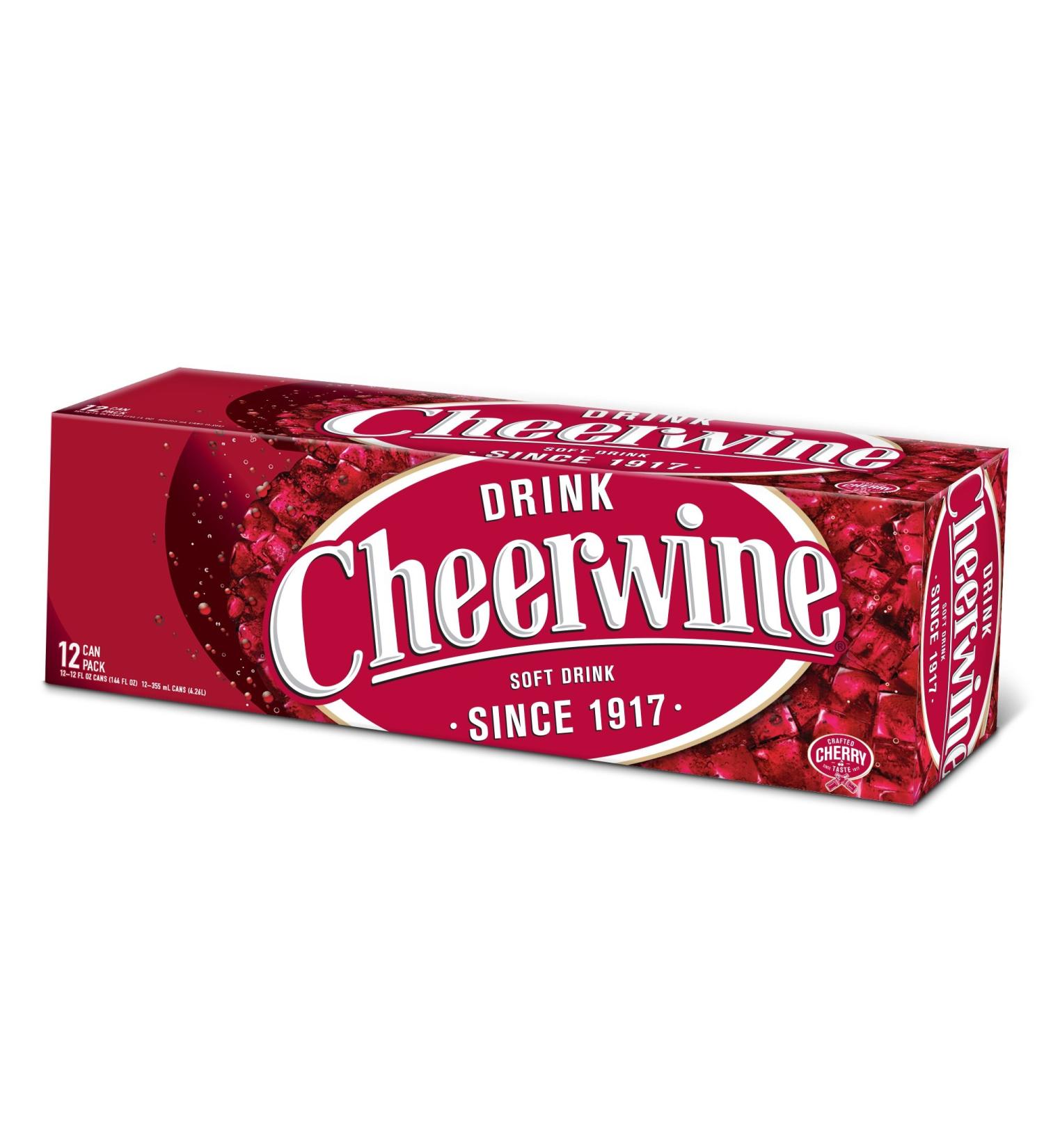 Cheerwine Cherry Fridge Pack Soft Drink, 12 Ounce (12 Cans) Cherry 12 pack 12 Ounce (Pack of 12)