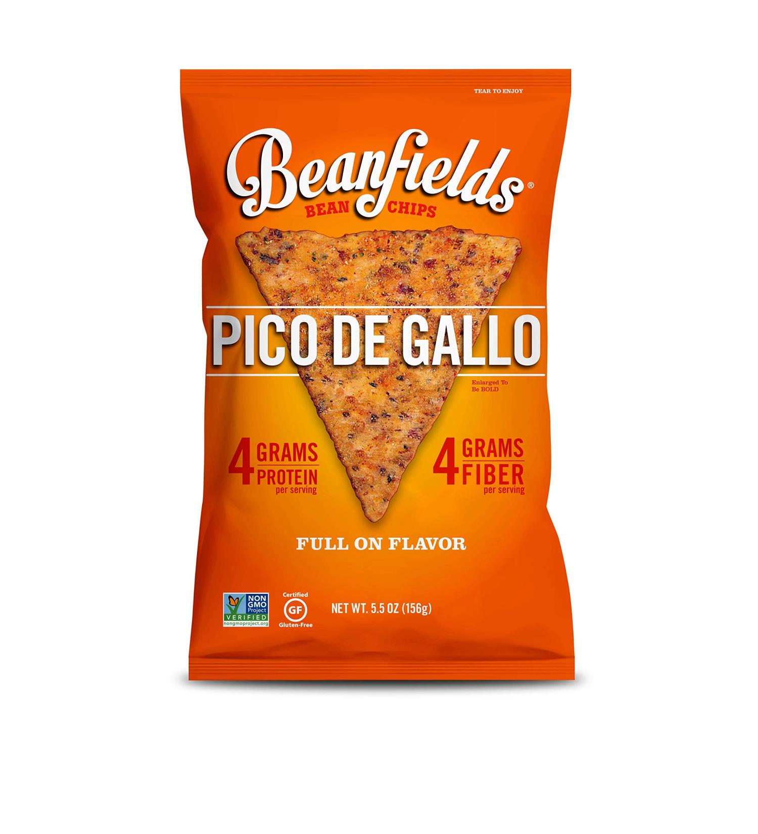 Beanfields Pico De Gallo Bean Chips 5.5oz - Pack of 6 | Healthy Snack Option - Buy Online on GoSupps.com