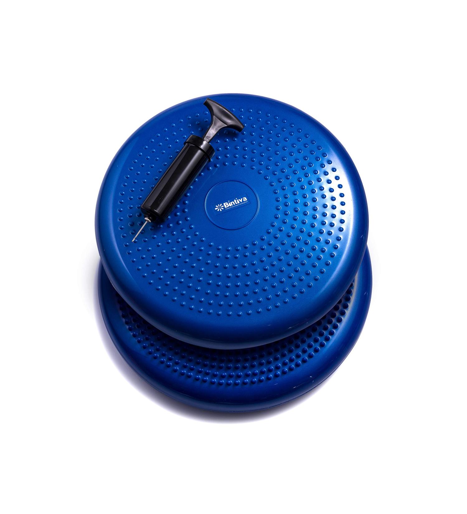 2 Pack - Inflated Stability Balance Disc  Including Free Pump - Bulk Packaging Blue - Buy Online on GoSupps.com
