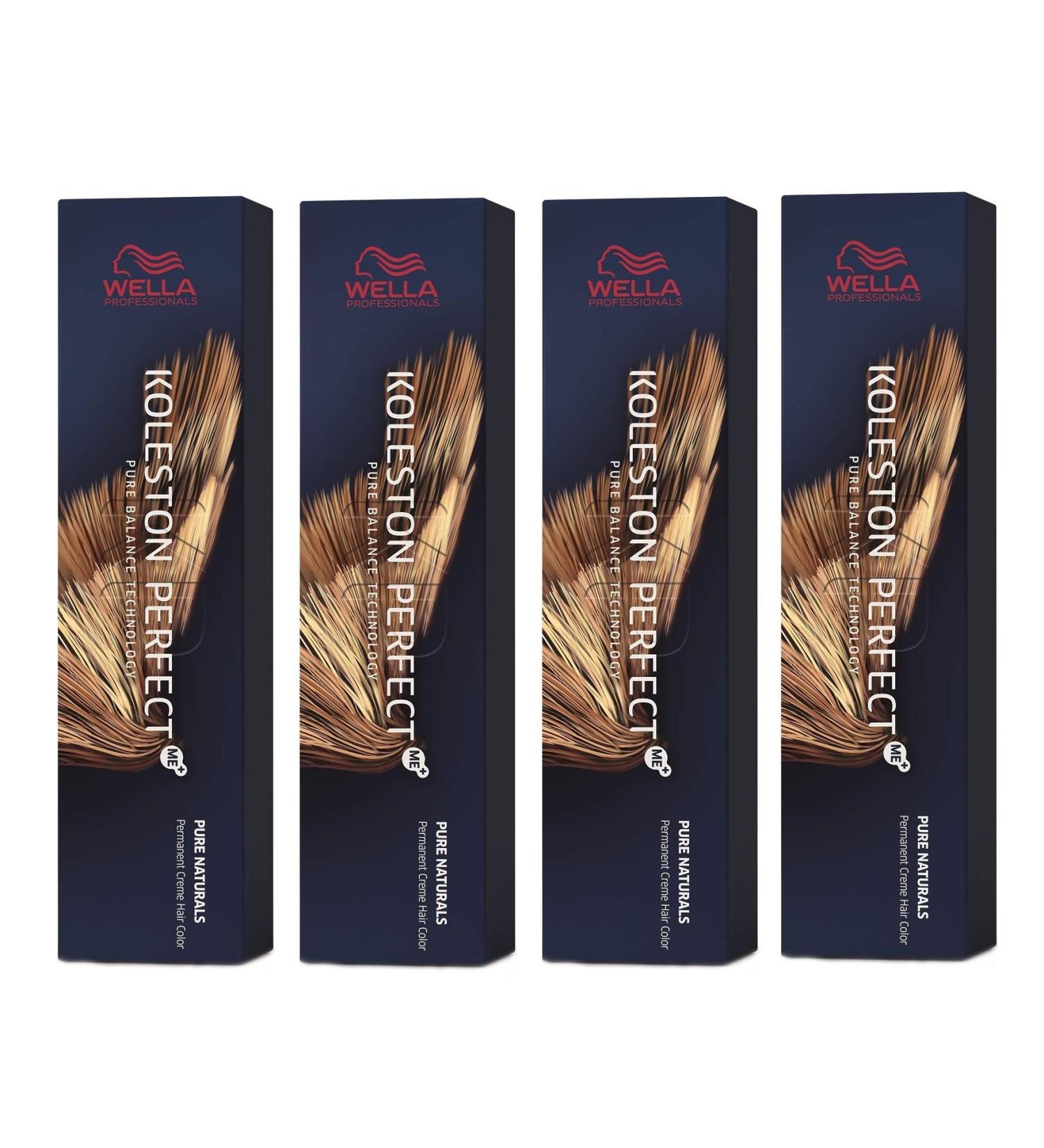 4x Wella Koleston Perfect ME+ 9/81 Light Blonde Pearl Ash 60 ml