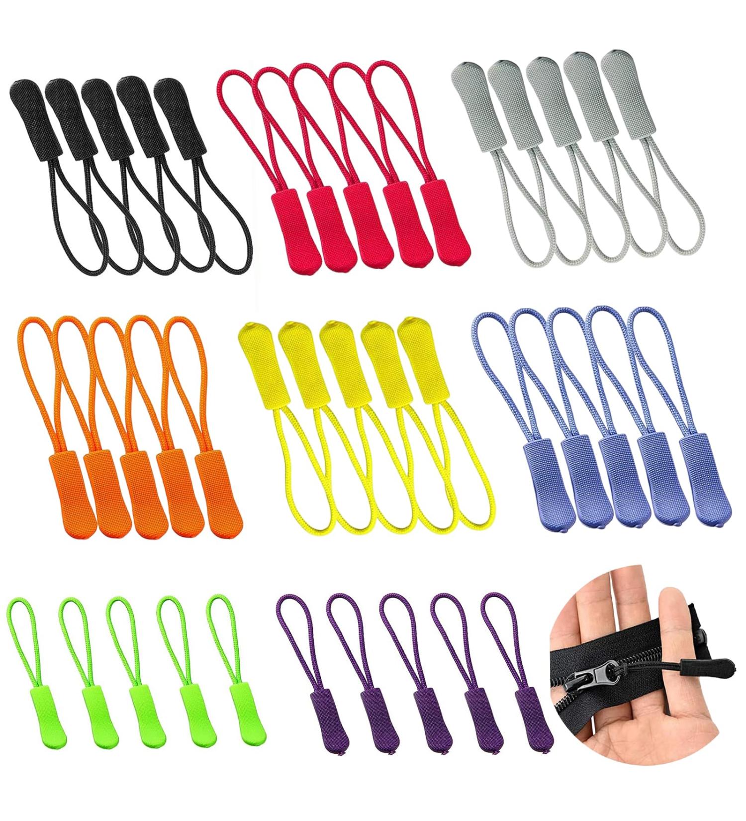 40 Pack Nylon Zippers with Handles - Durable Replacement Zipper Cords for Sports Backpacks & Camping Gear - Buy Online on GoSupps.com