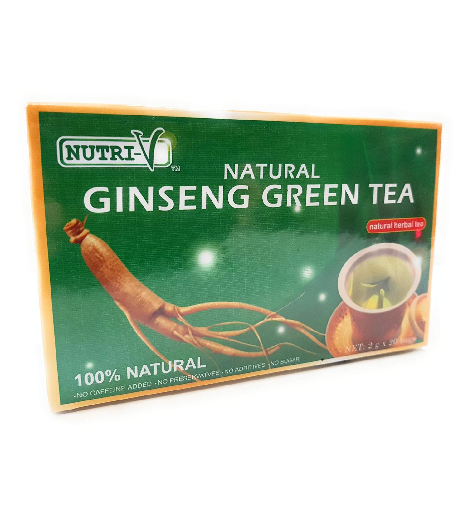 Ginseng_Green Tea 2g x 20bags - Natural Herbal Tea - Buy Online on GoSupps.com