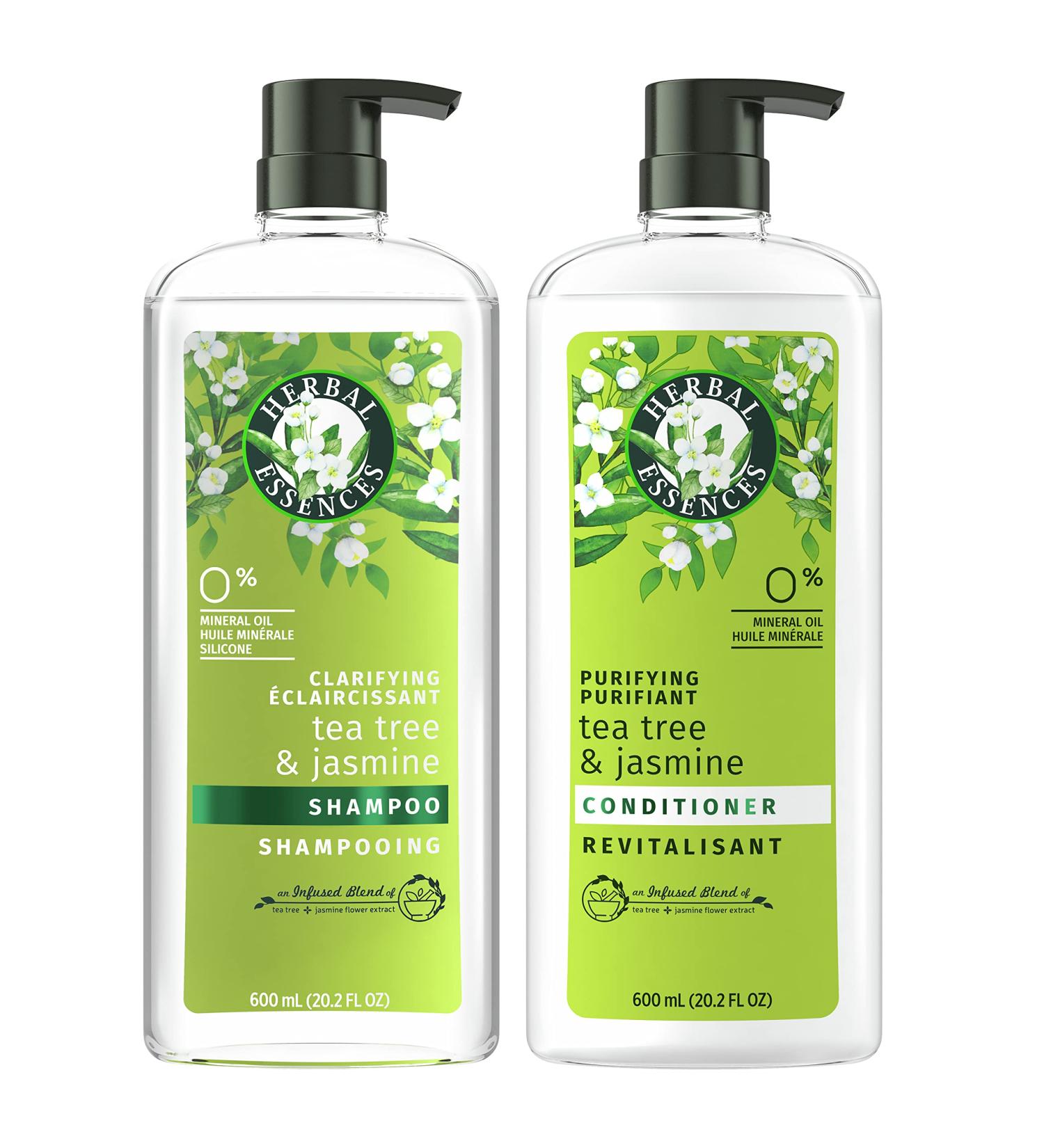Herbal Essences Tea Tree & Jasmine Clarifying Shampoo + Purifying Conditioner Bundle 20.2 Fl Oz - Buy Online on GoSupps.com