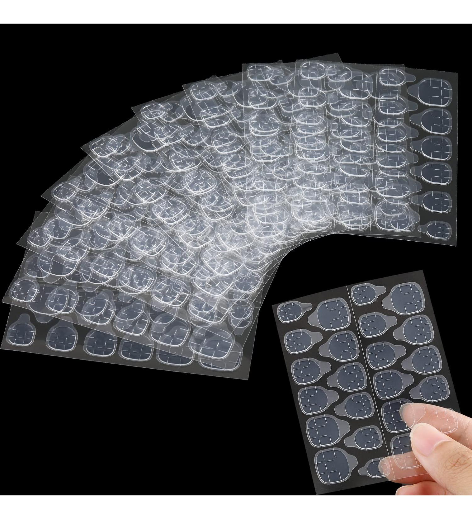 Transparent Nail Adhesive Stickers - 15 Sheets 360 Double-Sided Sticky Pads for Artificial Fingernails - Ideal for Nail Studios - Buy Online on GoSupps.com