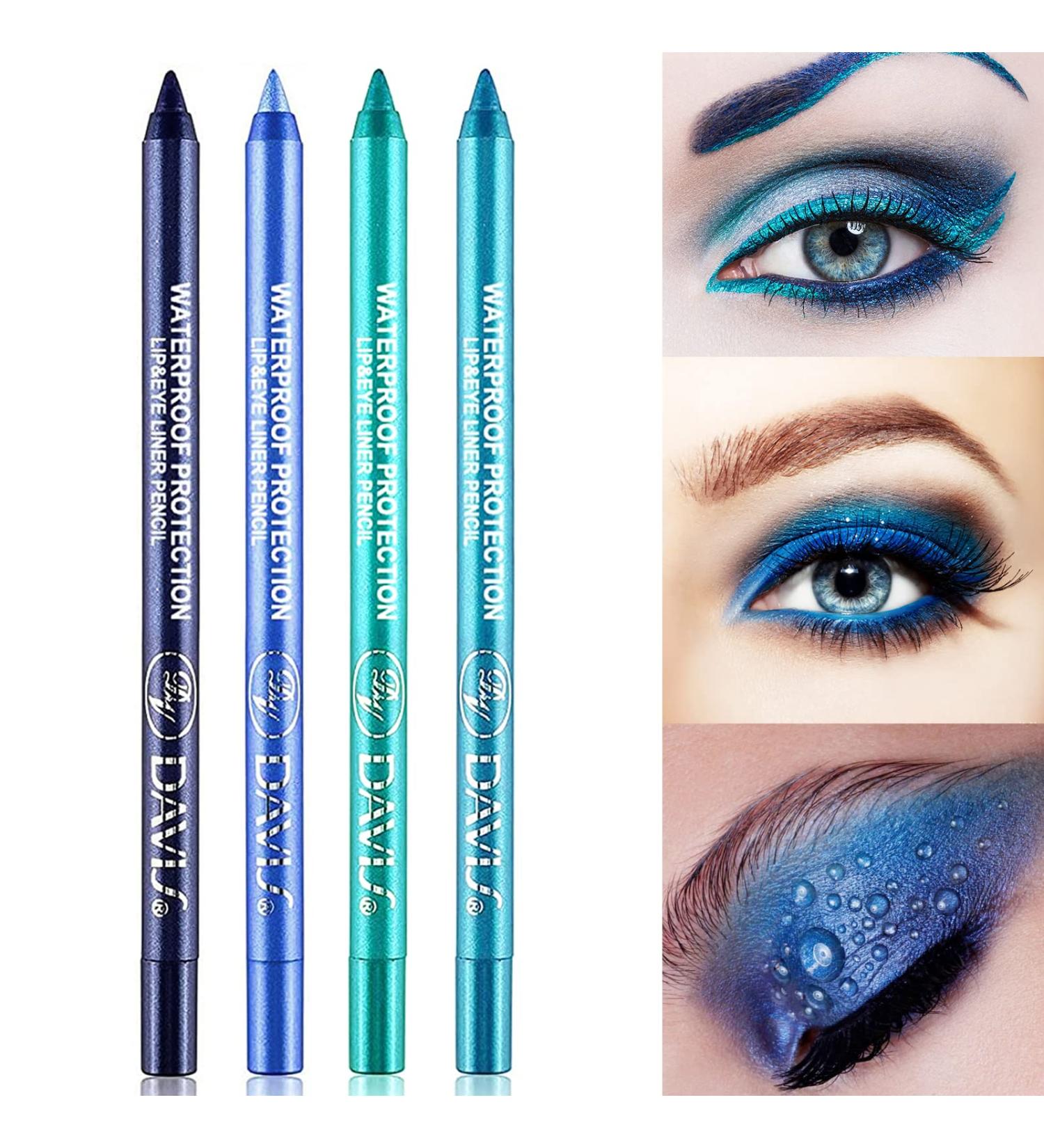 4 Colors Matte Waterproof Eyeliner Pen Set - Metallic Glitter Pencil Kit for Women - Buy Online on GoSupps.com