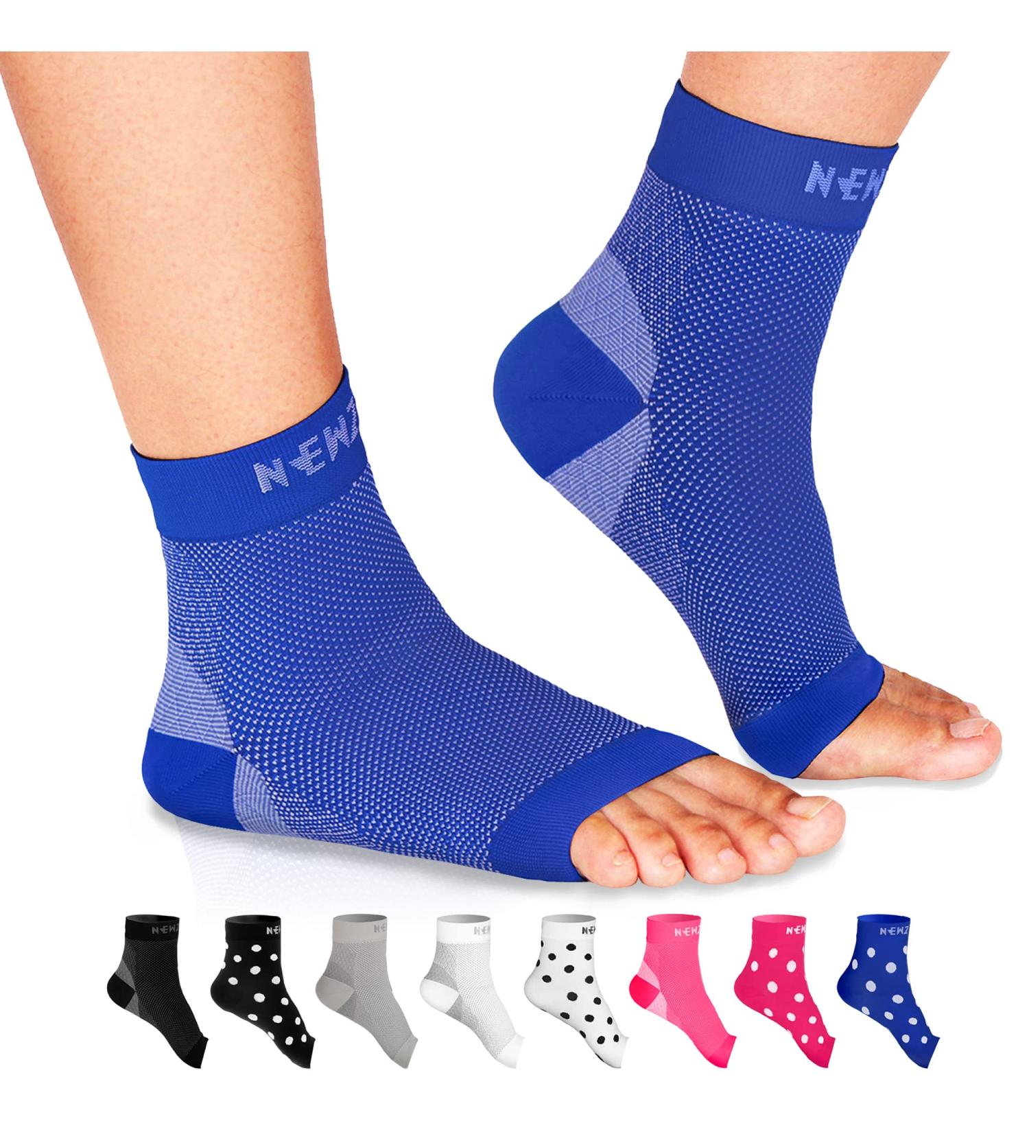 NEWZILL Plantar Fasciitis Socks - Arch Support Compression Sleeve for Swelling & Heel Spurs - Comfortable Ankle Brace (XXL Blue - Buy Online on GoSupps.com