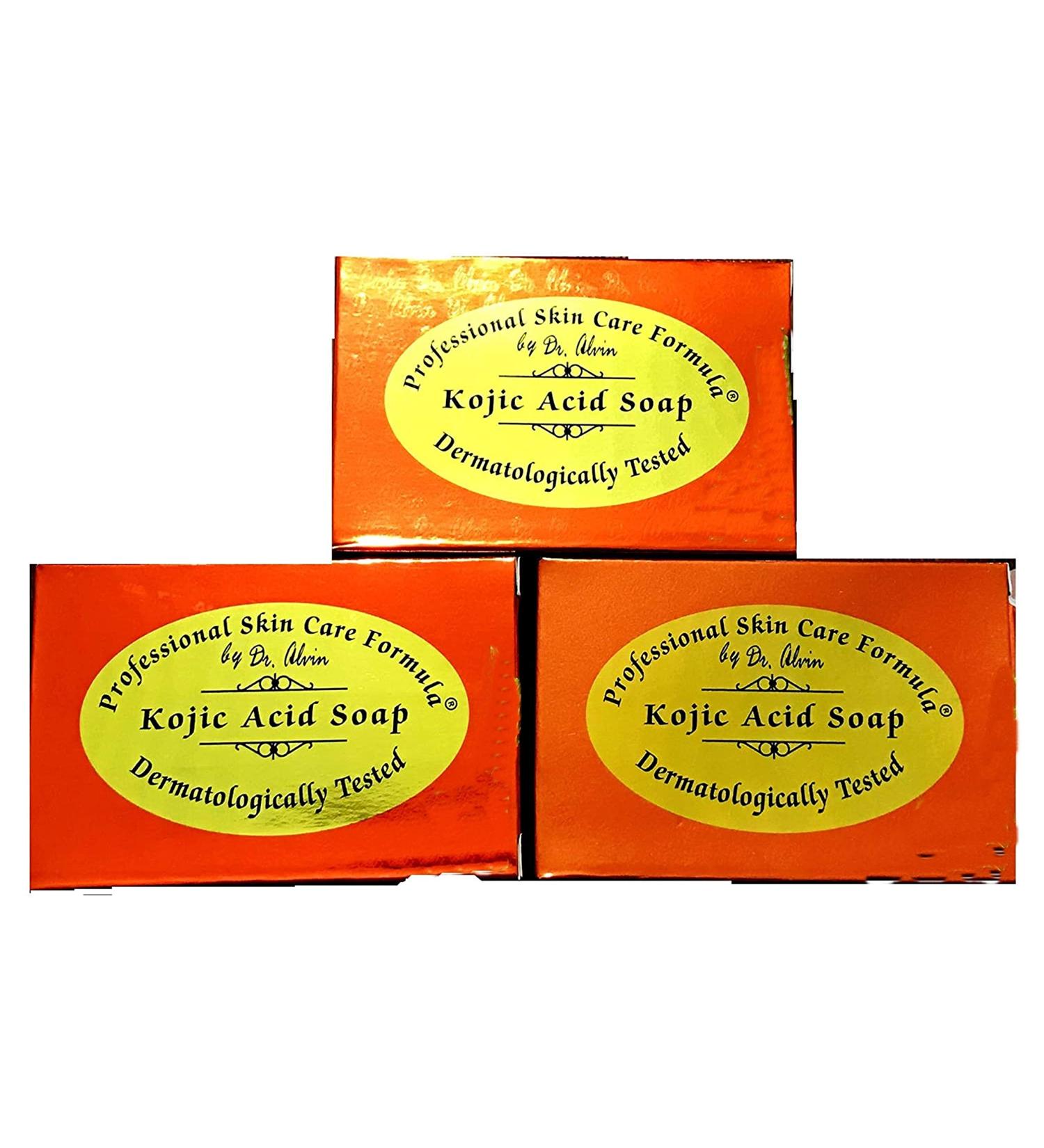 Lot of 3 Dr. Alvin Professional Kojic Acid Soap Bars Skin Care Formula - Buy Online on GoSupps.com