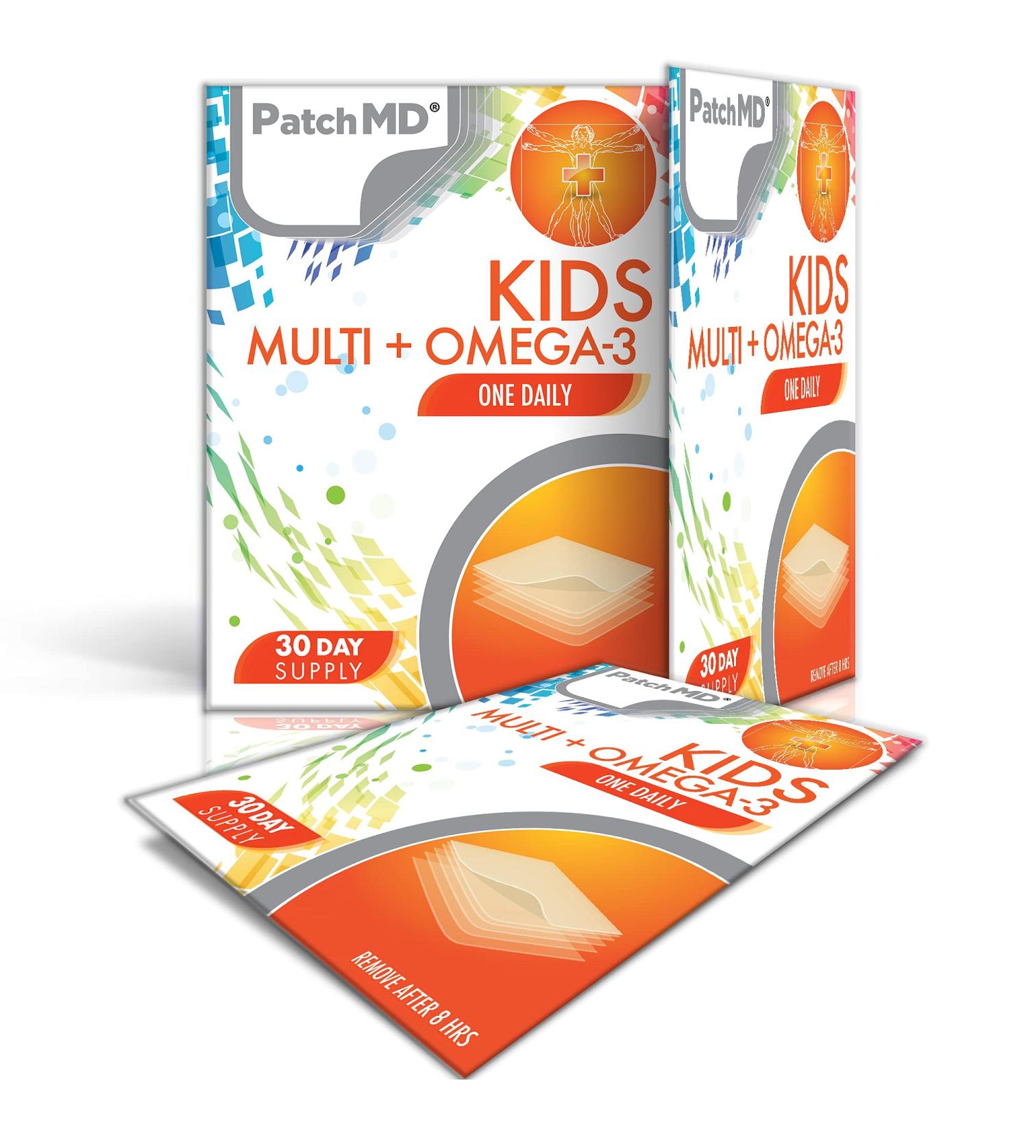 PatchMD Kids Multivitamin Omega-3 Patches - 30 Days Supply | Topical Supplement for Children - Buy Online on GoSupps.com