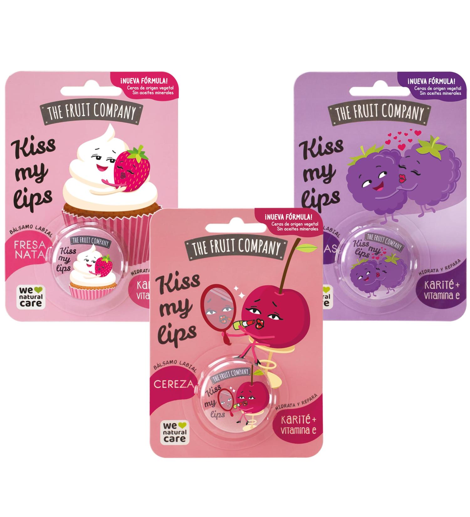  THE FRUIT COMPANY The Fruit Company - Kiss My Lips Lip Balms moisturize and repair with Shea and Vit.E. Mineral Oil Free Formula Fun Boxes 10g each. Pack of 3 - Buy Online on GoSupps.com