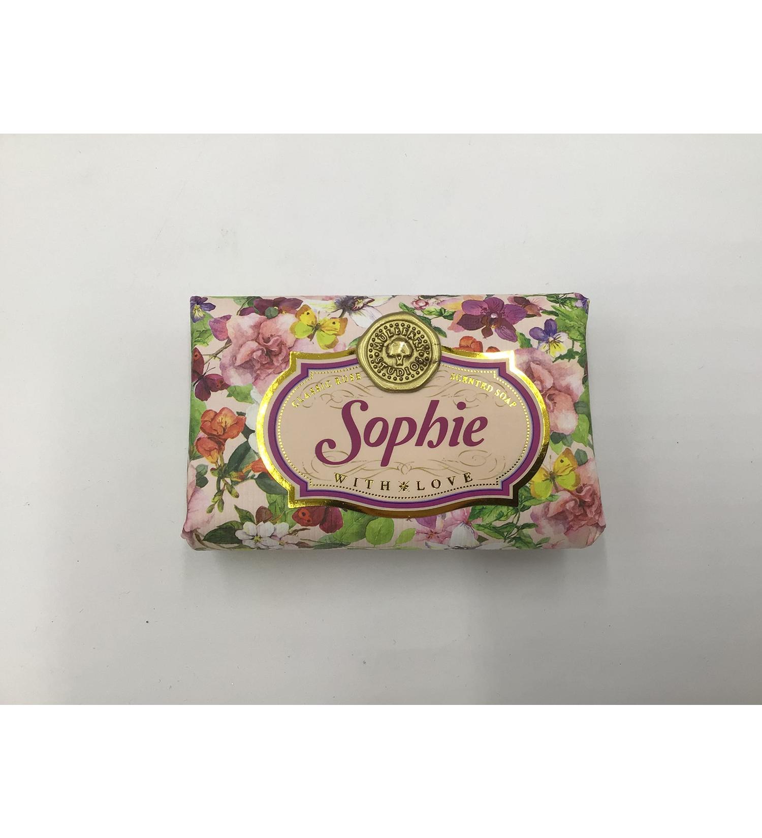 Sophie - Gift Soap Bar For Her Birthday Rose Scent Mum Grandmother Cleanser Lather Present Girl