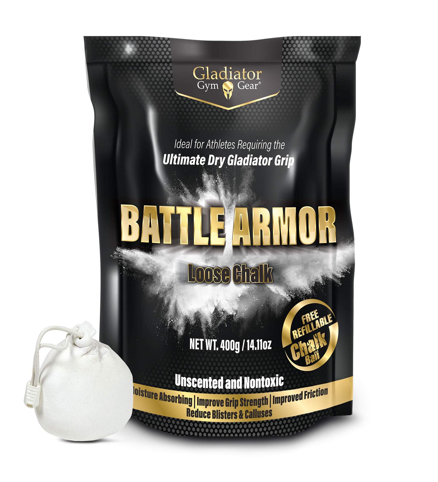400g Refillable Gym Chalk Ball for Weightlifting & Climbing | 14oz Magnesium Carbonate Powder for Dry Hands & Pole Grip - Buy Online on GoSupps.com