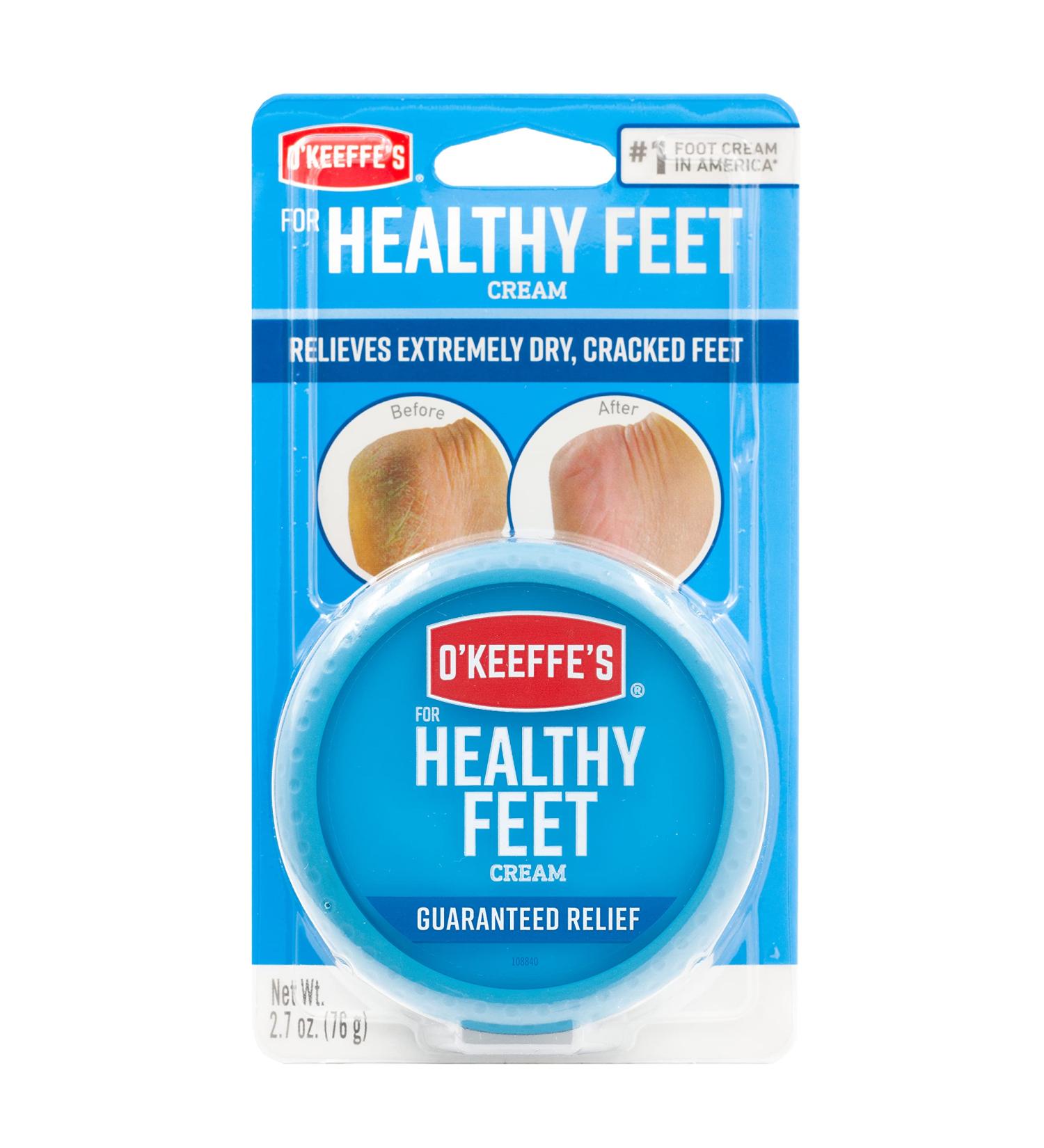 O'Keeffe's Healthy Feet Cream 2.7 oz - Intense Moisturizer for Dry, Cracked Feet - Buy Online on GoSupps.com