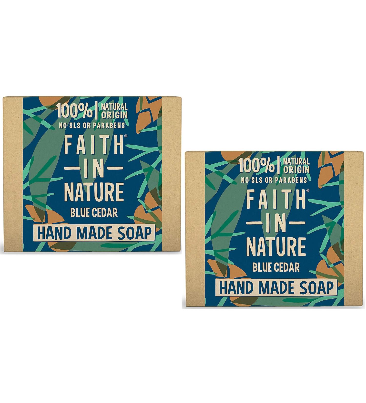 FAITH IN NATURE Faith in Nature Soap Faith For Men Set of 2 Blue Cedar Soaps 100g