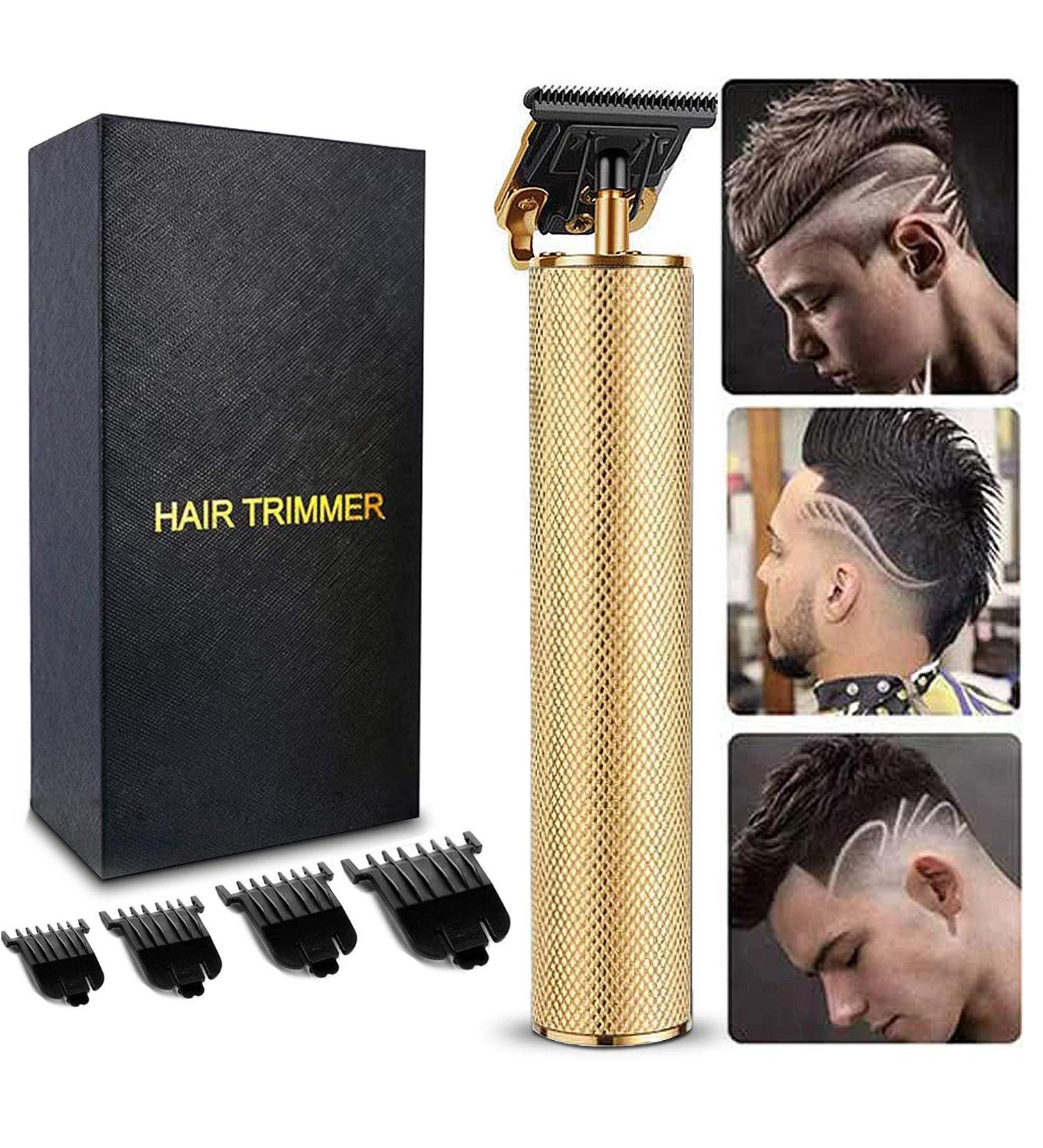 Hair Clippers for Men Electric Pro Li Outliner Rechargeable Cordless T-Blade Trimmer for Men Hair Trimmer for Men 0mm Baldheaded Hair Clippe Waterproof Grooming Kit Gold - Buy Online on GoSupps.com