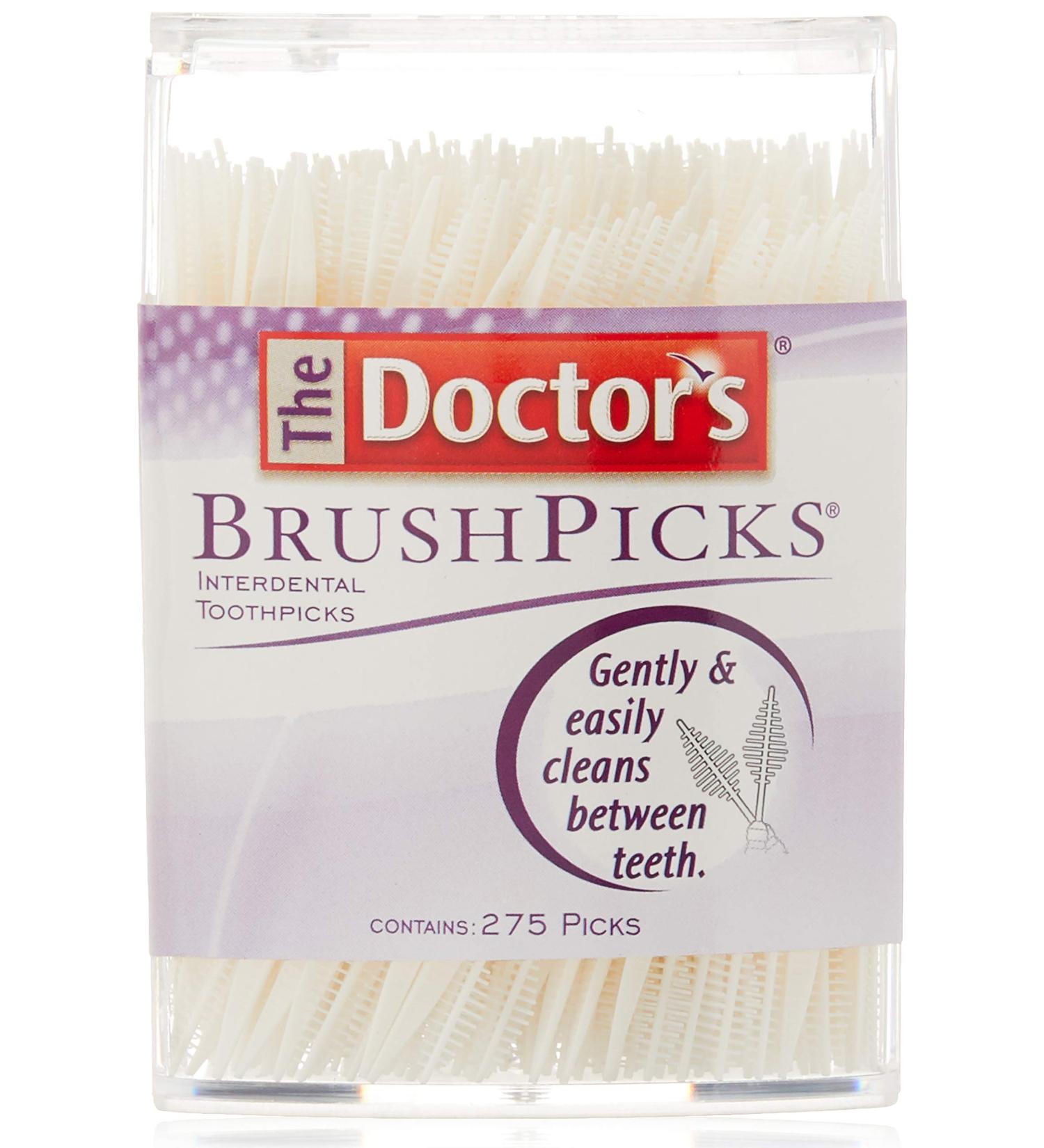Doctor's BrushPicks Interdental Toothpicks 275 Count - Pack of 4 | Fight Gingivitis & Improve Oral Health - Buy Online on GoSupps.com