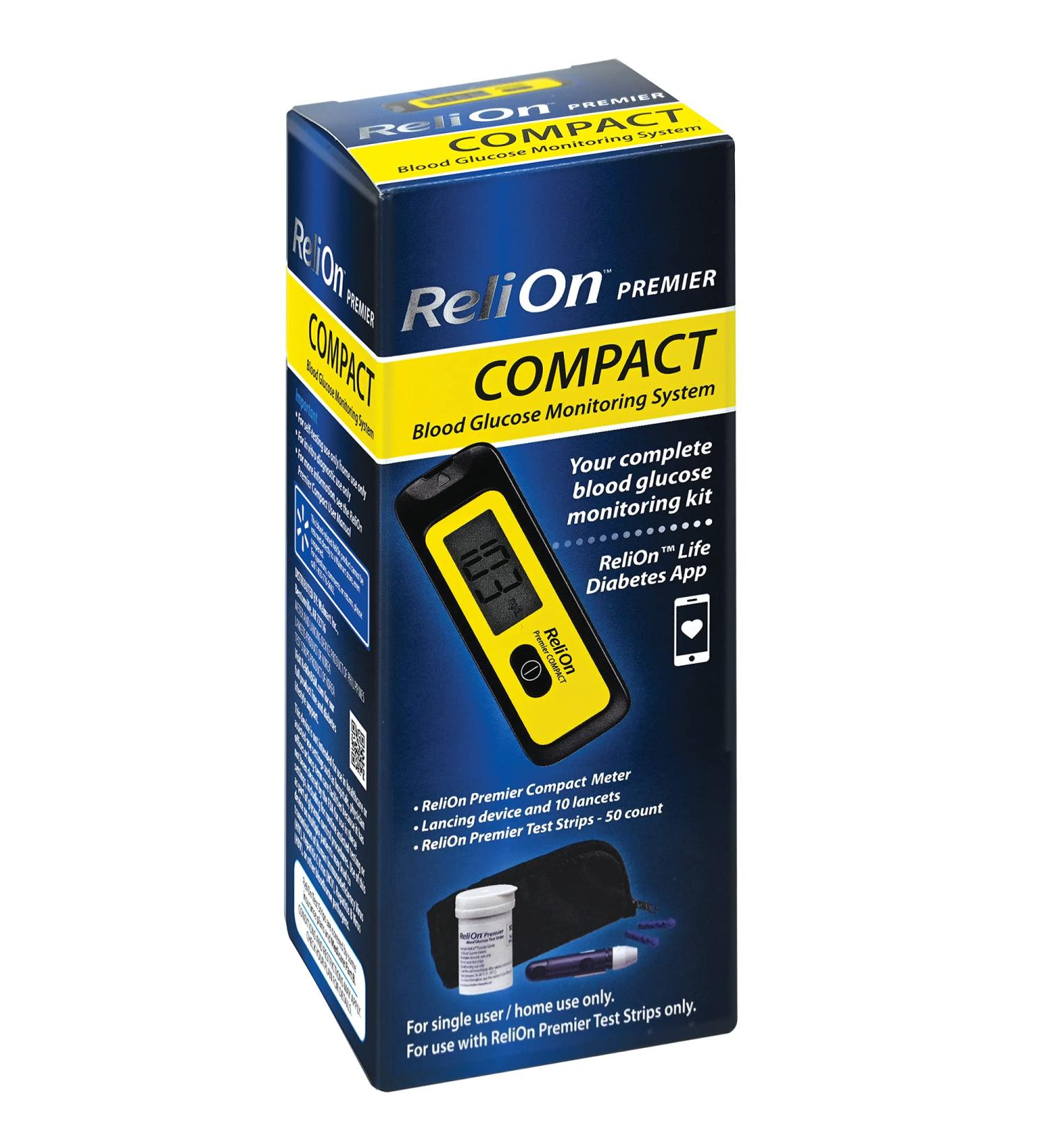 ReliOn Premier Compact Glucose Monitoring System | Fast and Accurate Results - Buy Online on GoSupps.com