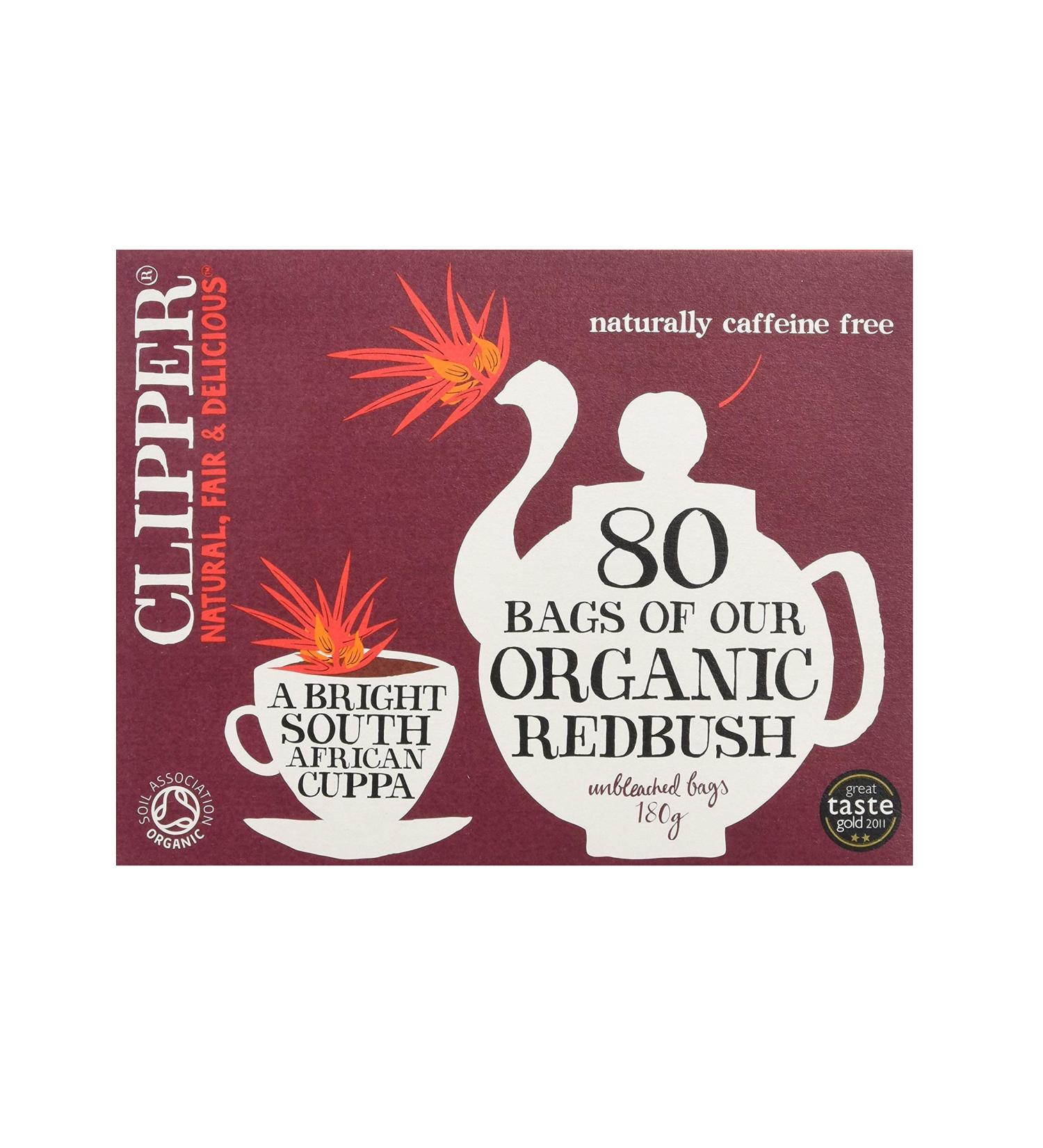 Clipper Organic Redbush Tea 80 Bags 180g - Buy Online on GoSupps.com