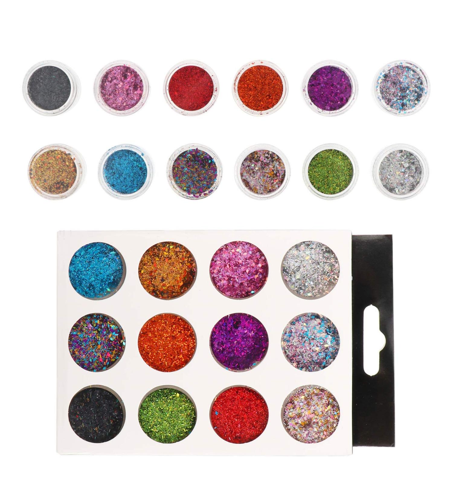 BESPORTBLE 12 Boxes Nail Art Glitter Sequins 3D Holographic Nail Art Sparkly Confetti Manicure Paillettes DIY Nail Art Decor for Nail Crafts Face Eyes Body (Mixed) - Buy Online on GoSupps.com