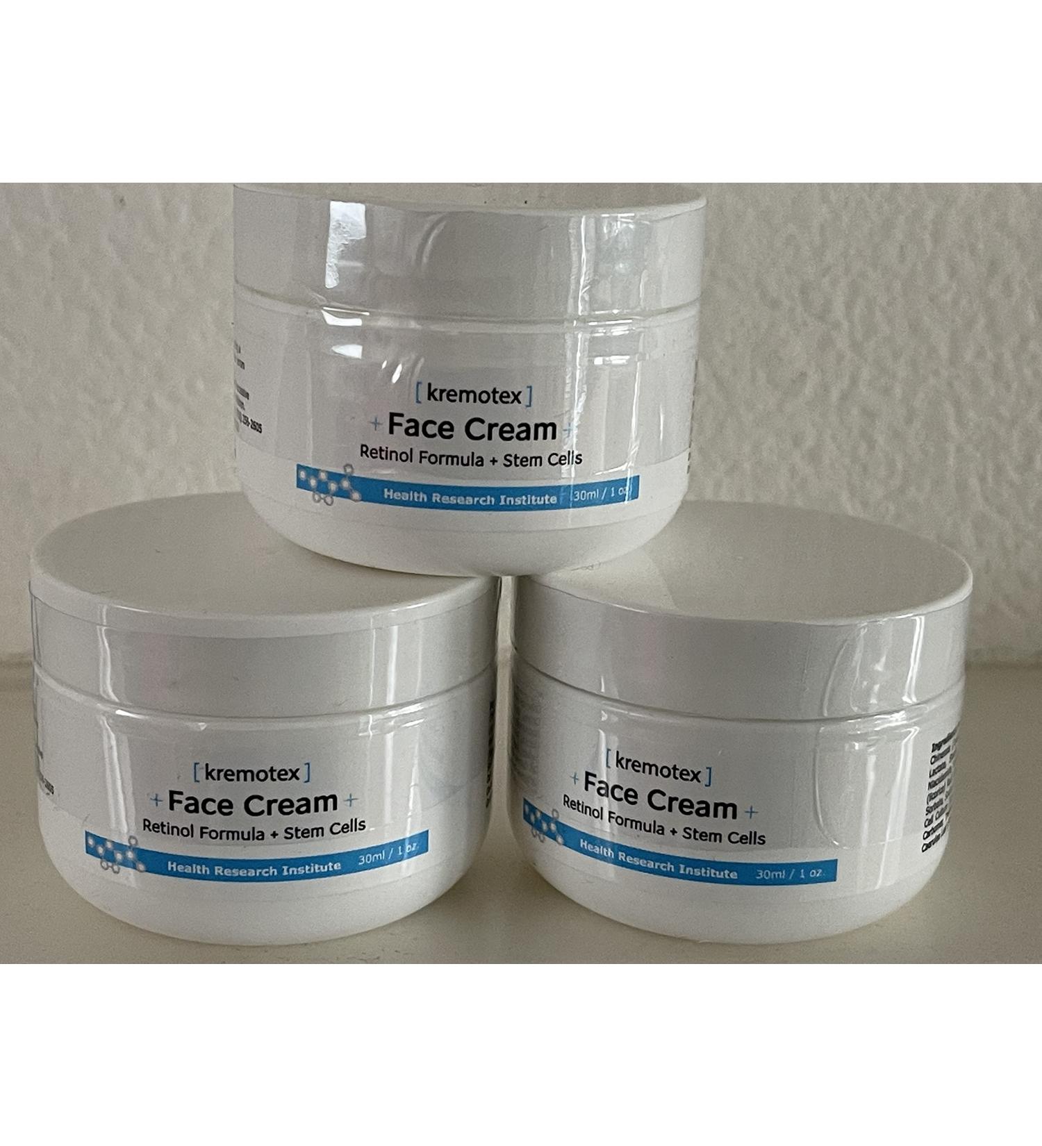 Kremotex (3 pack) Face Cream-Helps Reduce Appearance of Wrinkles-Smooths Fine Lines-Reduces Dark Circles