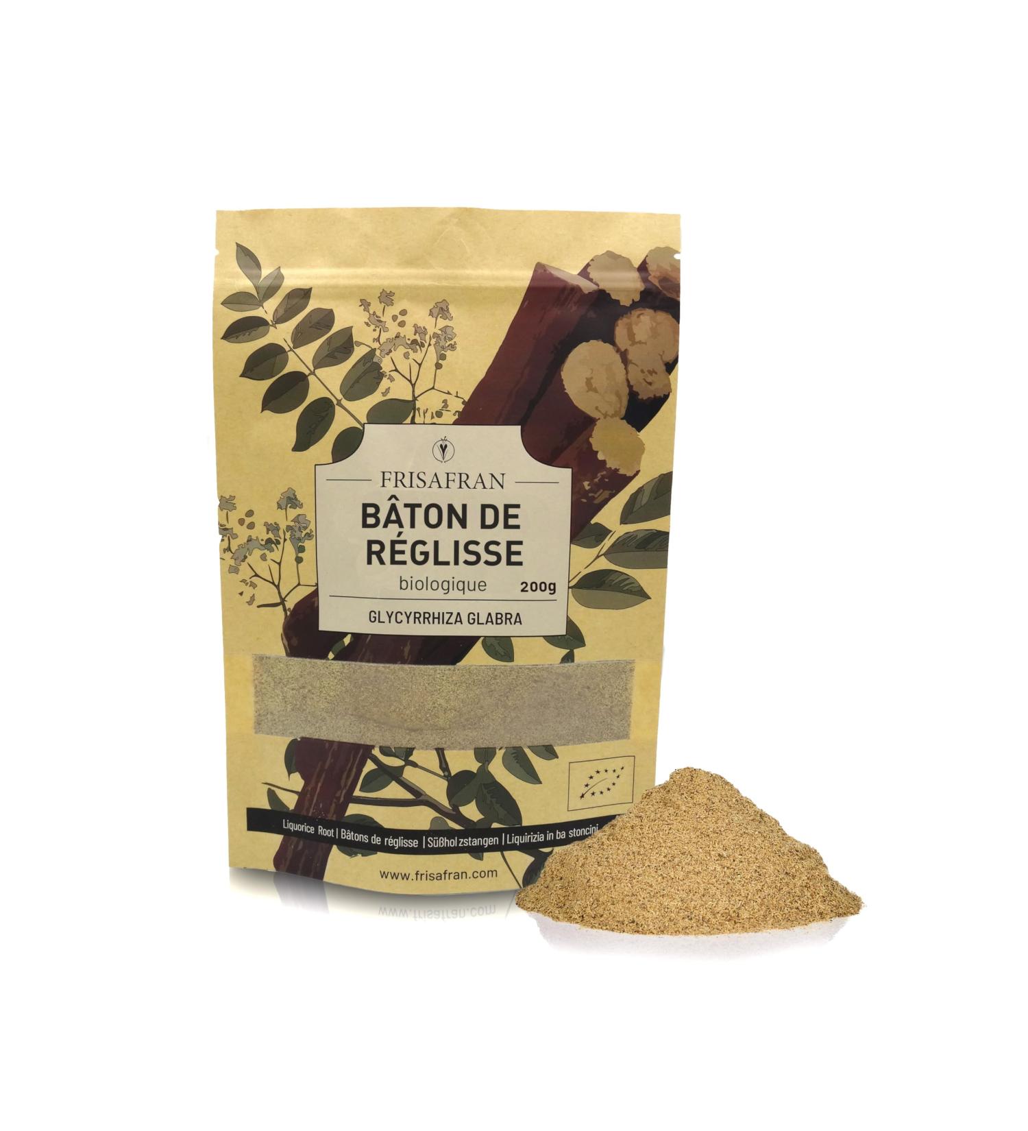  FRISAFRAN FRISAFRAN | Organic Ground Licorice Roots | RADICE POWDER | Pure Licorice | Powder Licorice Sticks | Licorice Roots | Licorice Slats | Direct From Manufacturer | 200g - Buy Online on GoSupps.com