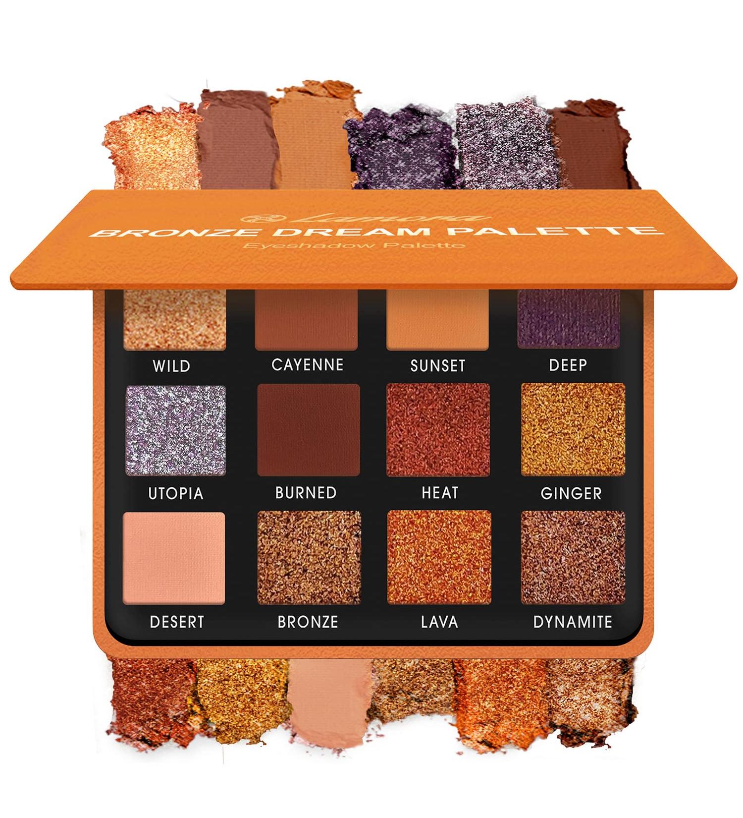 Nude Bronze Neutral Eyeshadow Palette - 12 Highly Pigmented Shimmer Matte Colors for Professional Makeup Looks - Travel Size Palette - Buy Online on GoSupps.com