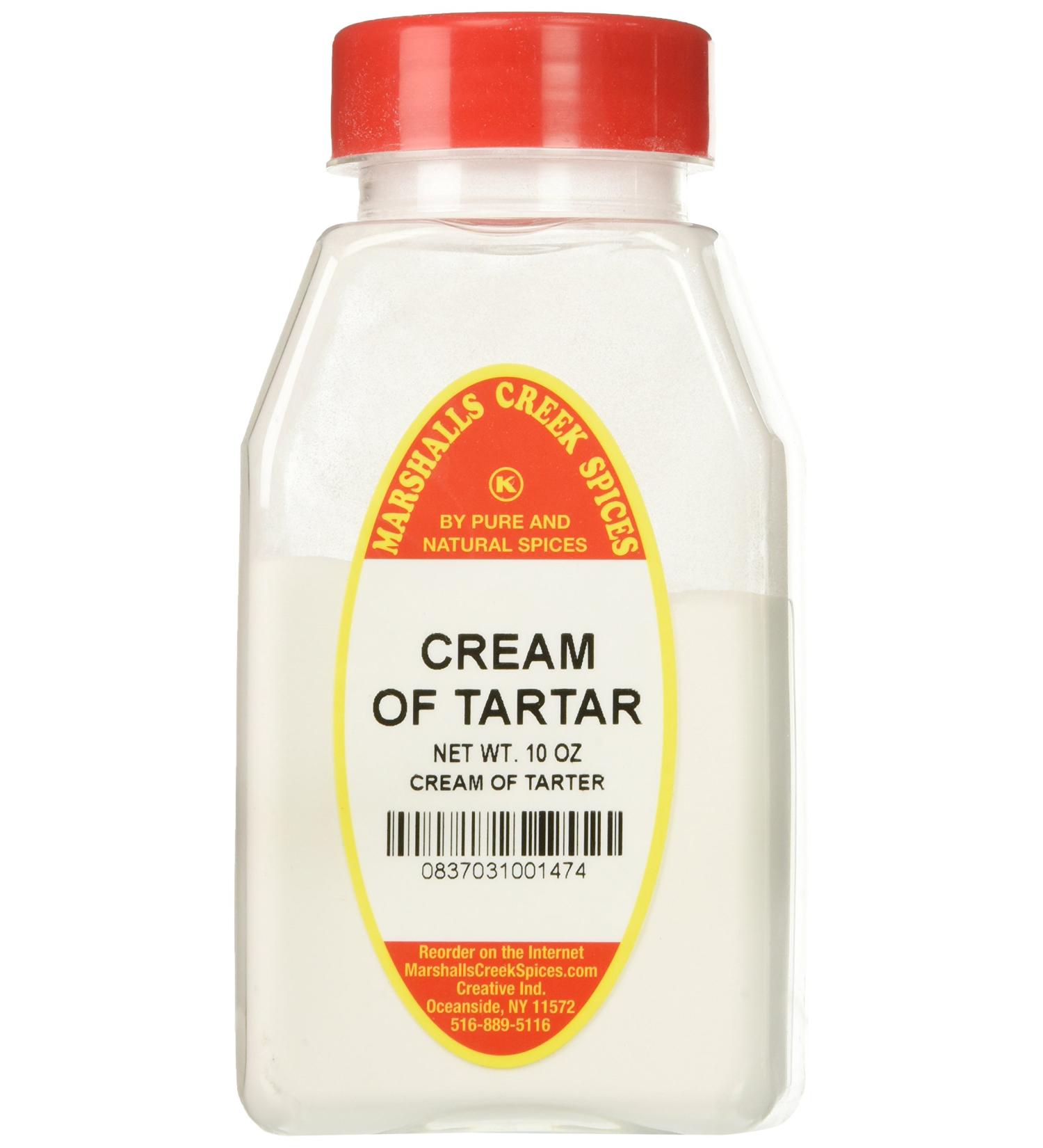 Marshalls Creek Spices Cream of Tartar Freshly Packed In Large Jars, 10 Ounce