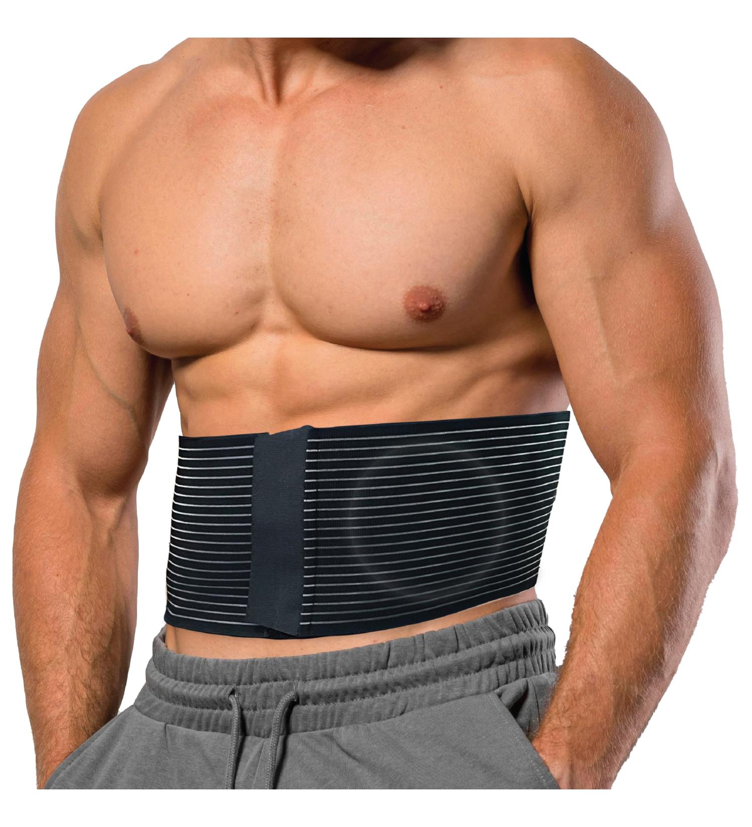 Umbilical Hernia Belt for Men & Women - Abdominal Support Binder with Compression Pad | Navel Ventral & Surgery Prevention Aid (Black S/M 27-40 - Buy Online on GoSupps.com