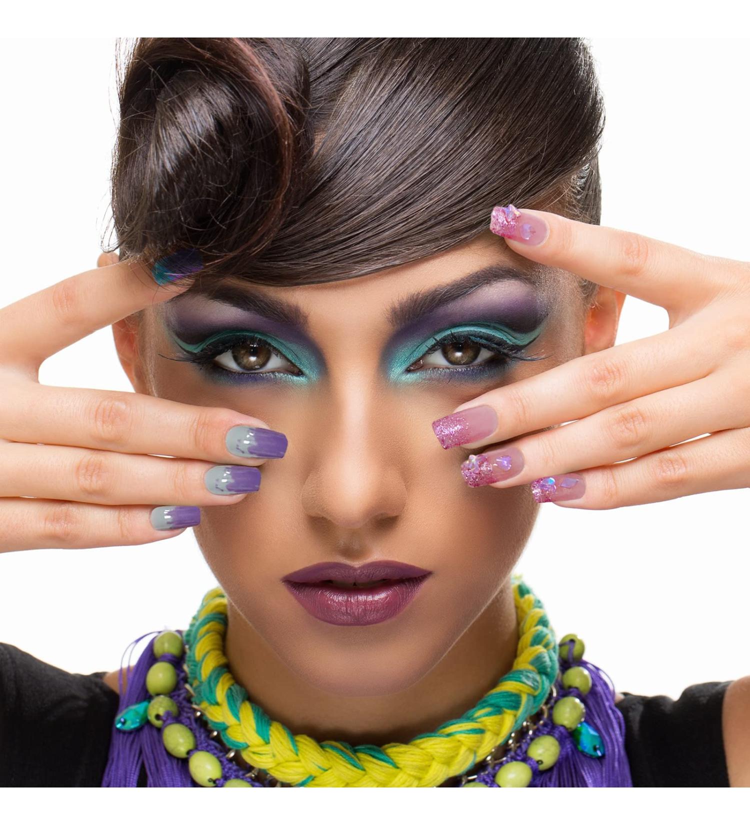 Dopi Purple Butterflies Gel Nail Strips - Long Lasting & Easy to Use - Buy Online on GoSupps.com