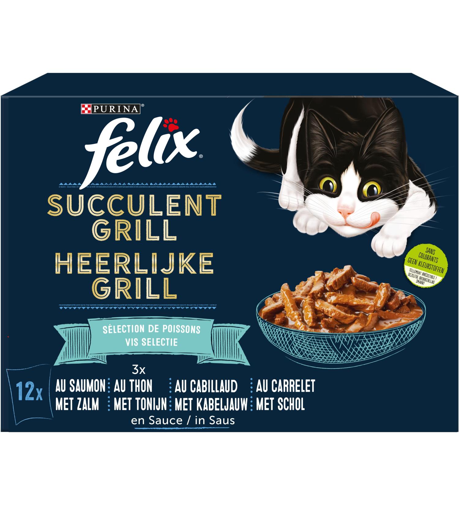 Felix - In Sauce Fish Selection Salmon Tuna Cod Loin 12 x 80 g 6 pieces