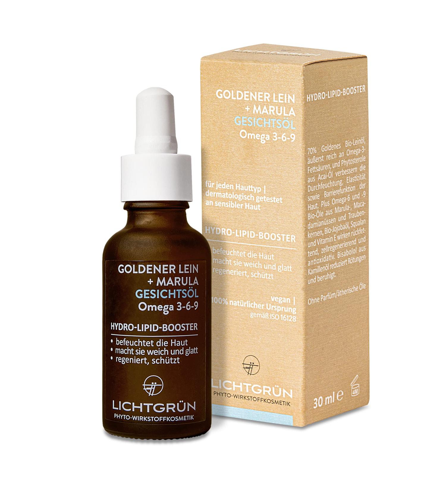 Buy Lichtgr n Bio Omega 3 6 9 Facial Oil 30ml | Anti-Aging Care with Organic Oils | Natural & Vegan Phyto Active | Soothes Sensitive Skin - Buy Online on GoSupps.com