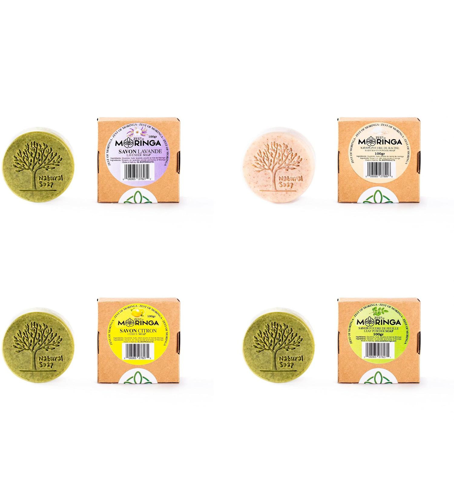 Organic Moringa Soap Bar for Gentle Body Wash | Improve Skin with Moringa Seed Oil | Acne-Fighting Hand Soap for Men & Women | Pack of 5 - Buy Online on GoSupps.com