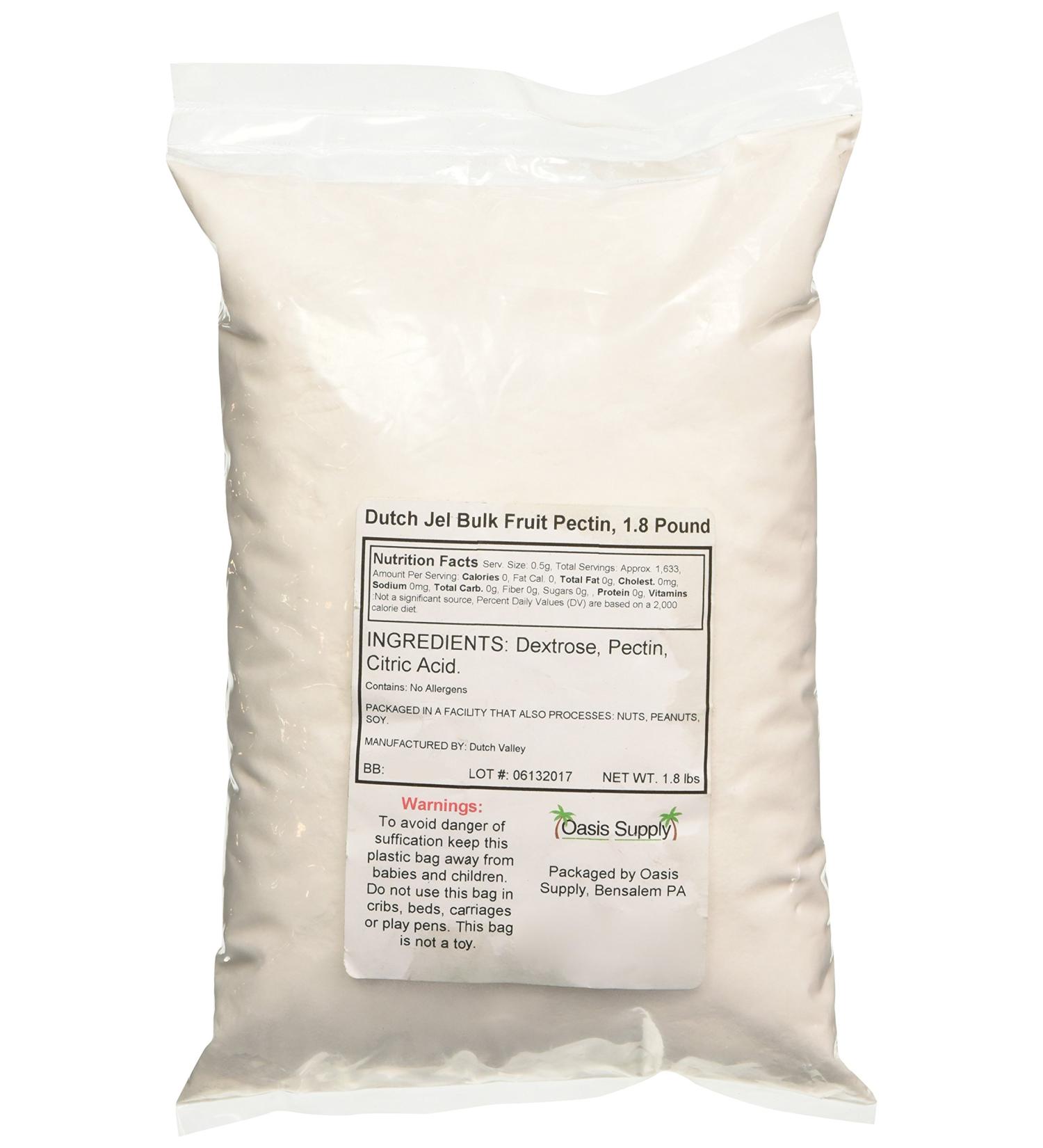 Dutch Jel Bulk Fruit Pectin - 1.8 Pound (Pack of 1) | Premium Quality Pectin for Jam & Jelly Making - Buy Online on GoSupps.com